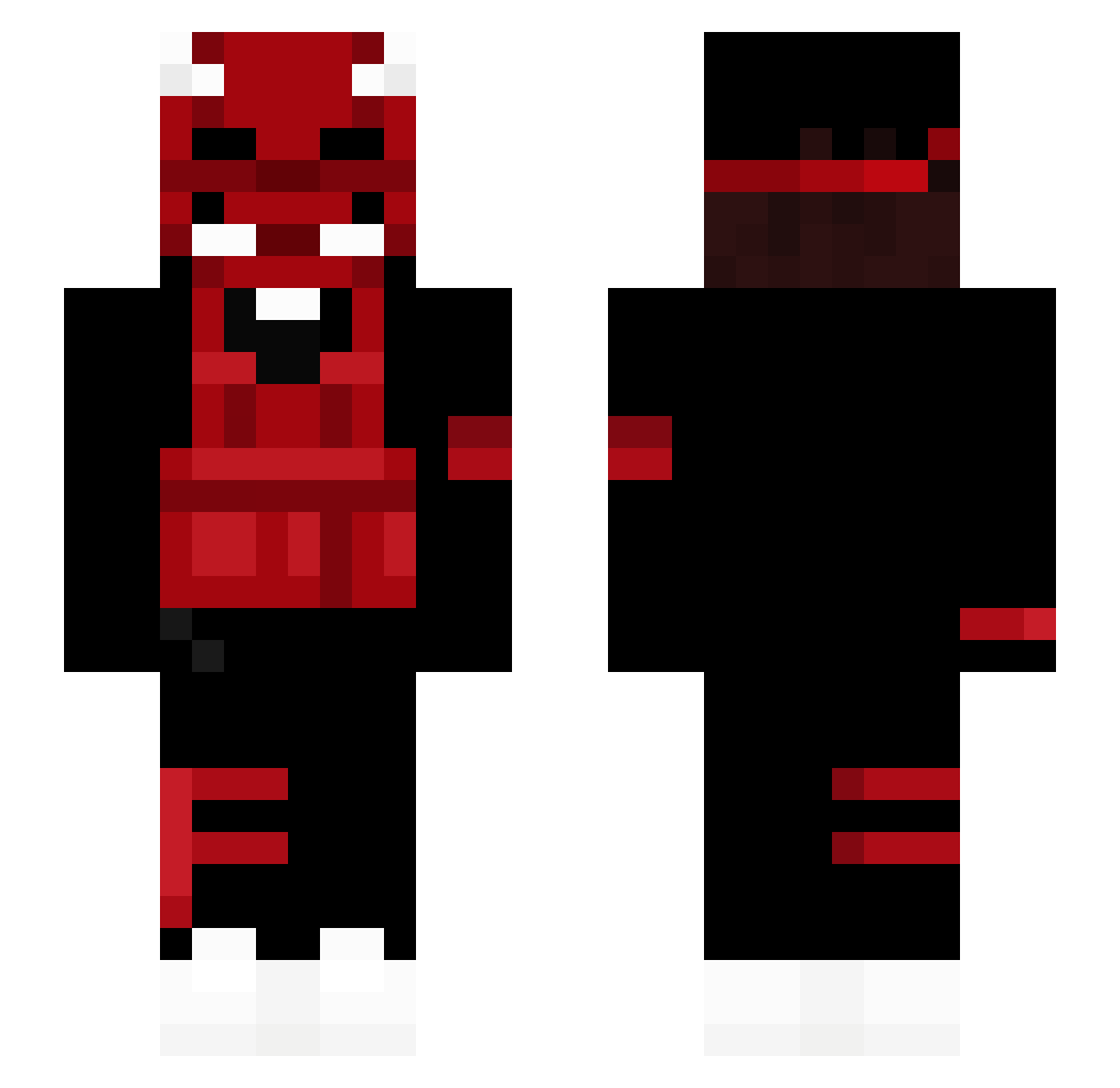 Quantifier Minecraft skin, front and back view