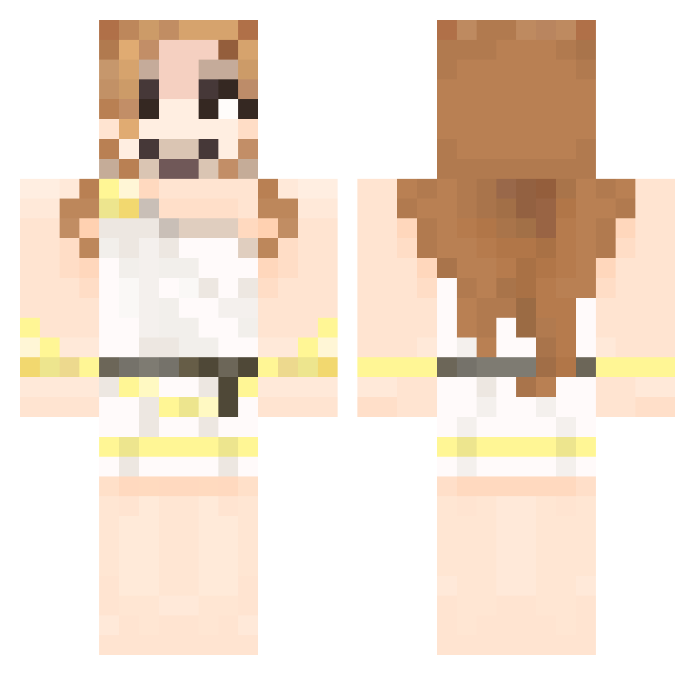 WONBINN2 Minecraft skin, front and back view