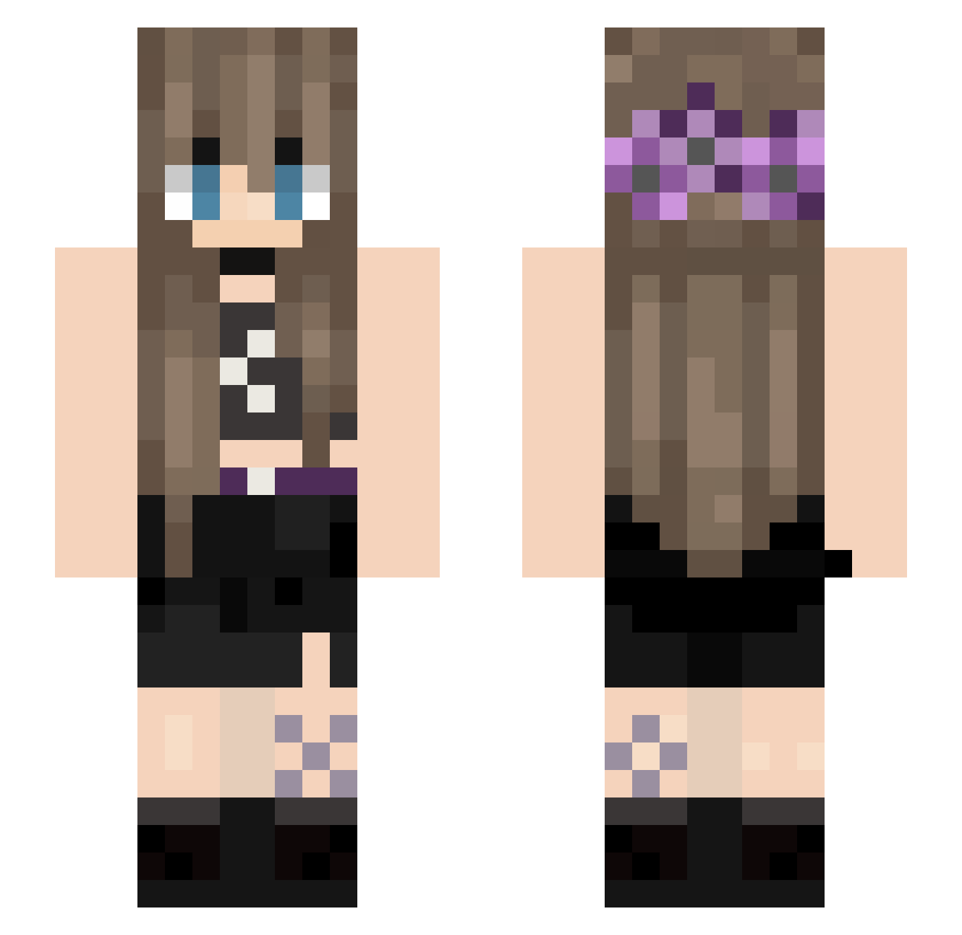 tinyturtletwo Minecraft skin, front and back view