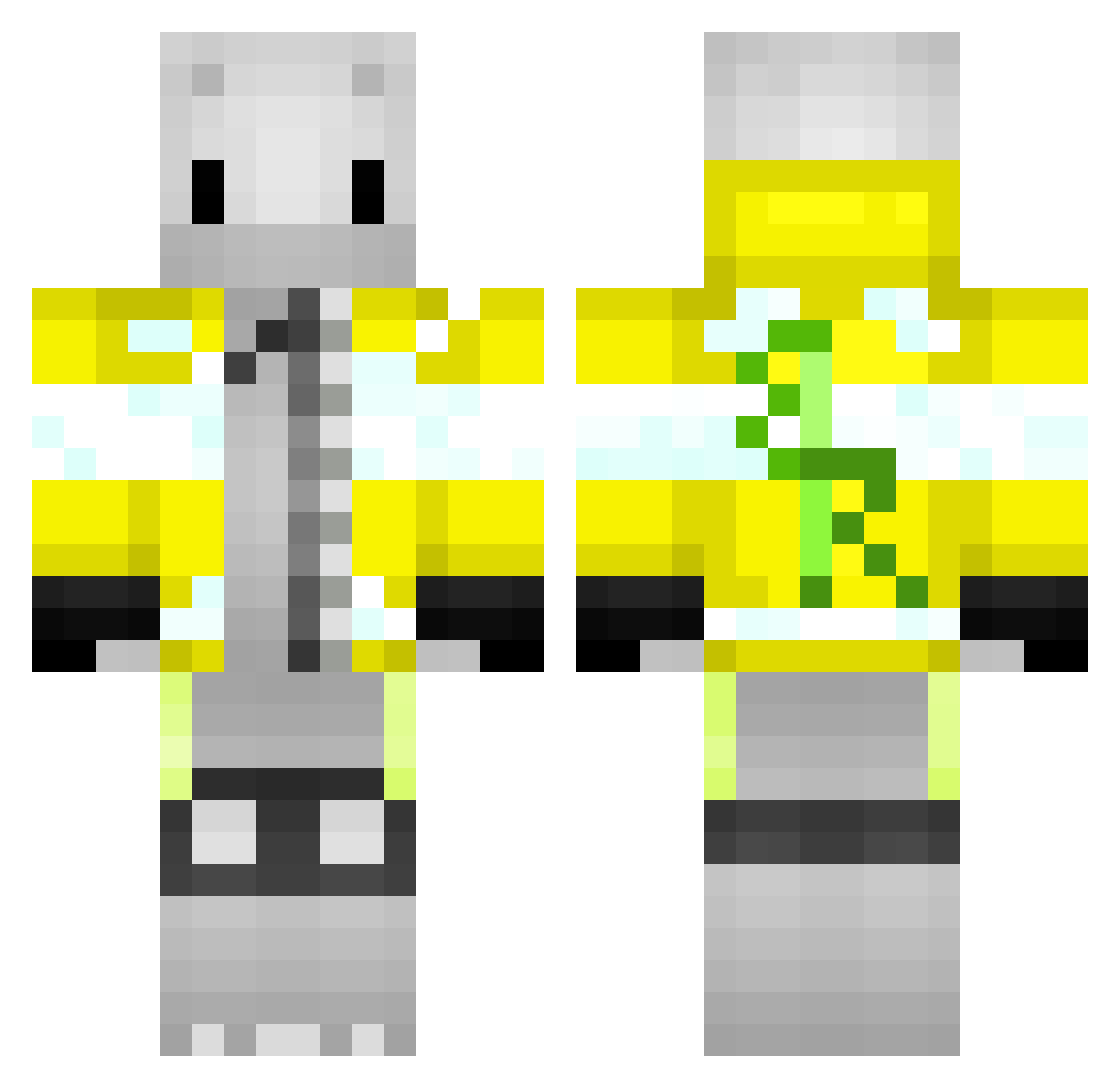 Speed_Titan Minecraft skin, front and back view