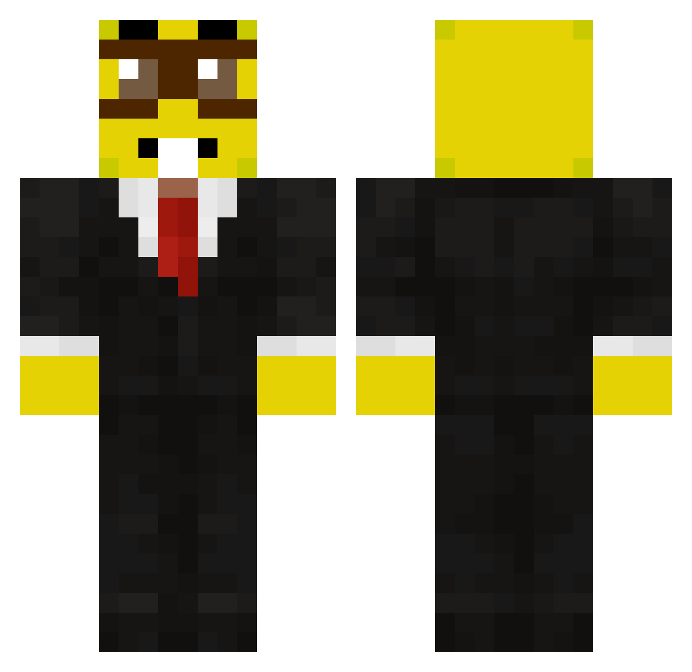 Sayyxd Minecraft skin, front and back view