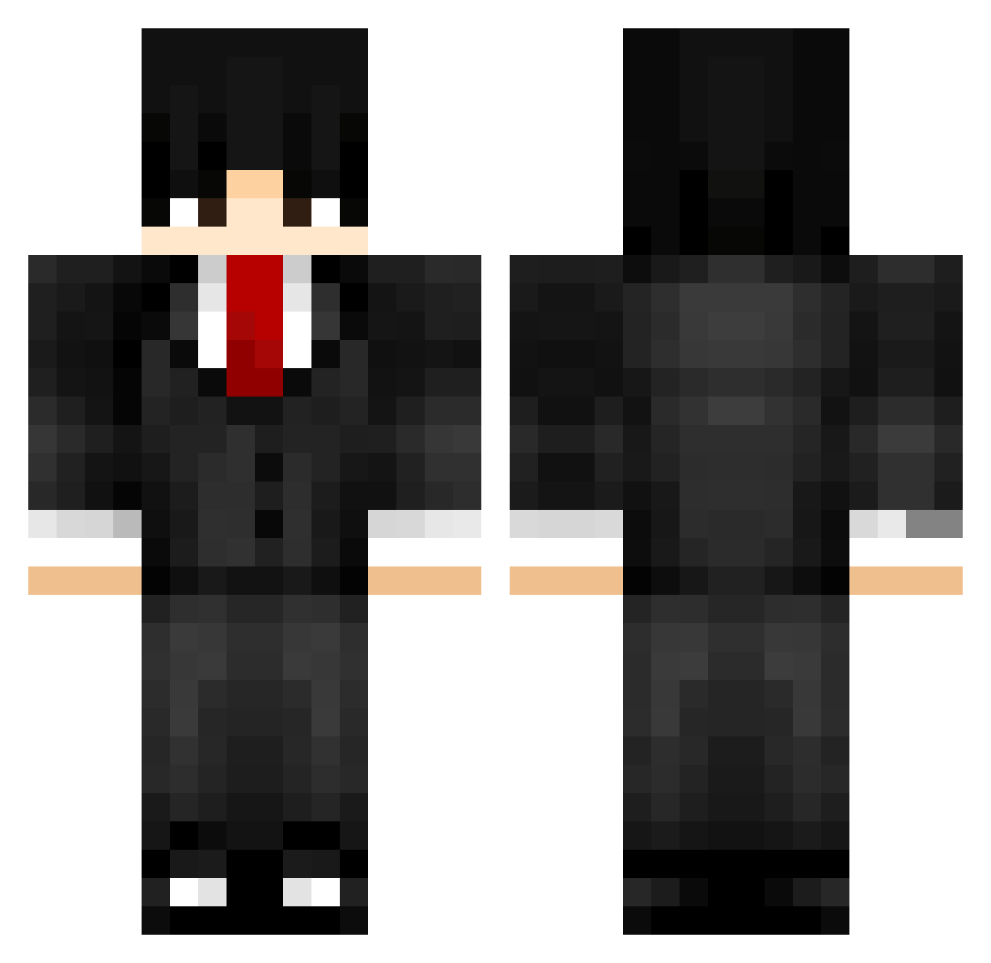 ZkeyloFV Minecraft skin, front and back view