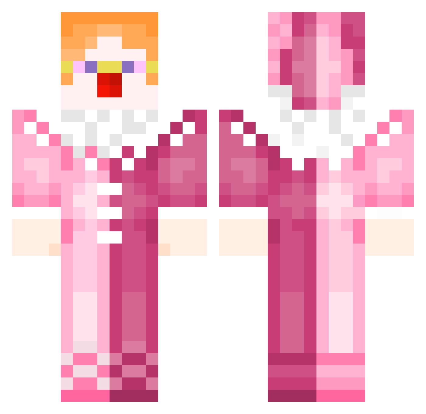hollowedhome Minecraft skin, front and back view