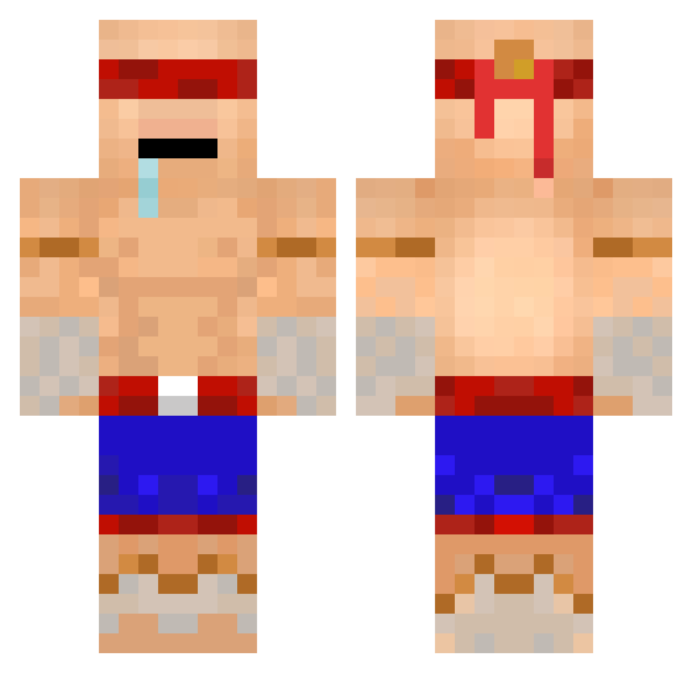 _lod0wa Minecraft skin, front and back view