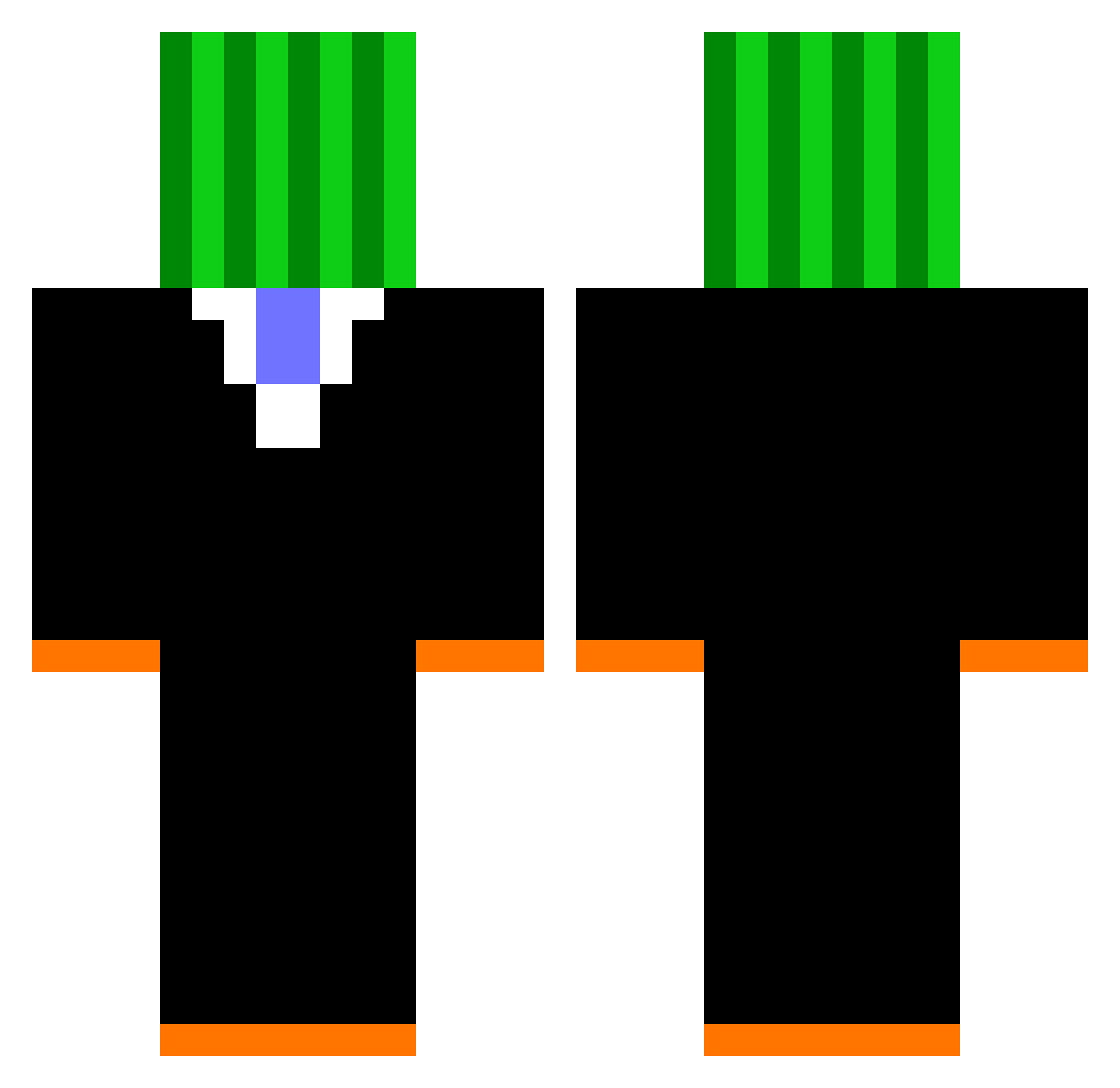 AppLot Minecraft skin, front and back view