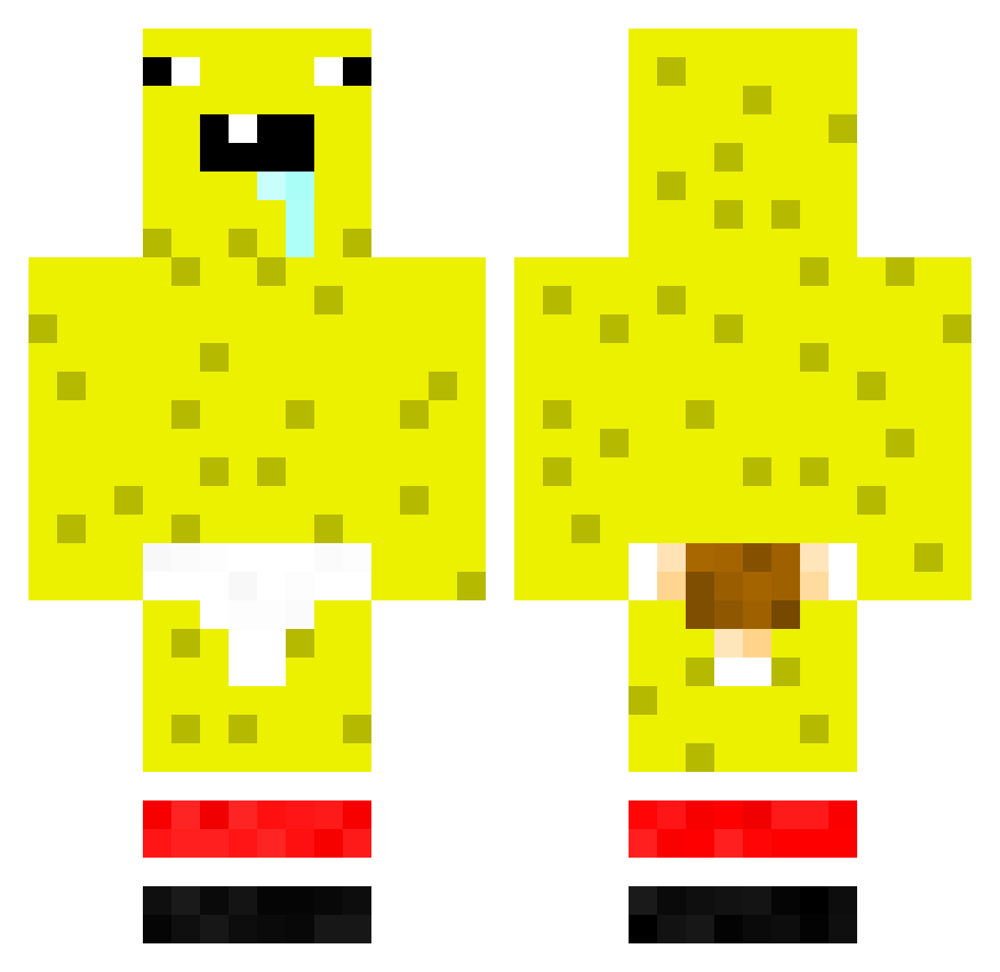 Tropix7 Minecraft skin, front and back view