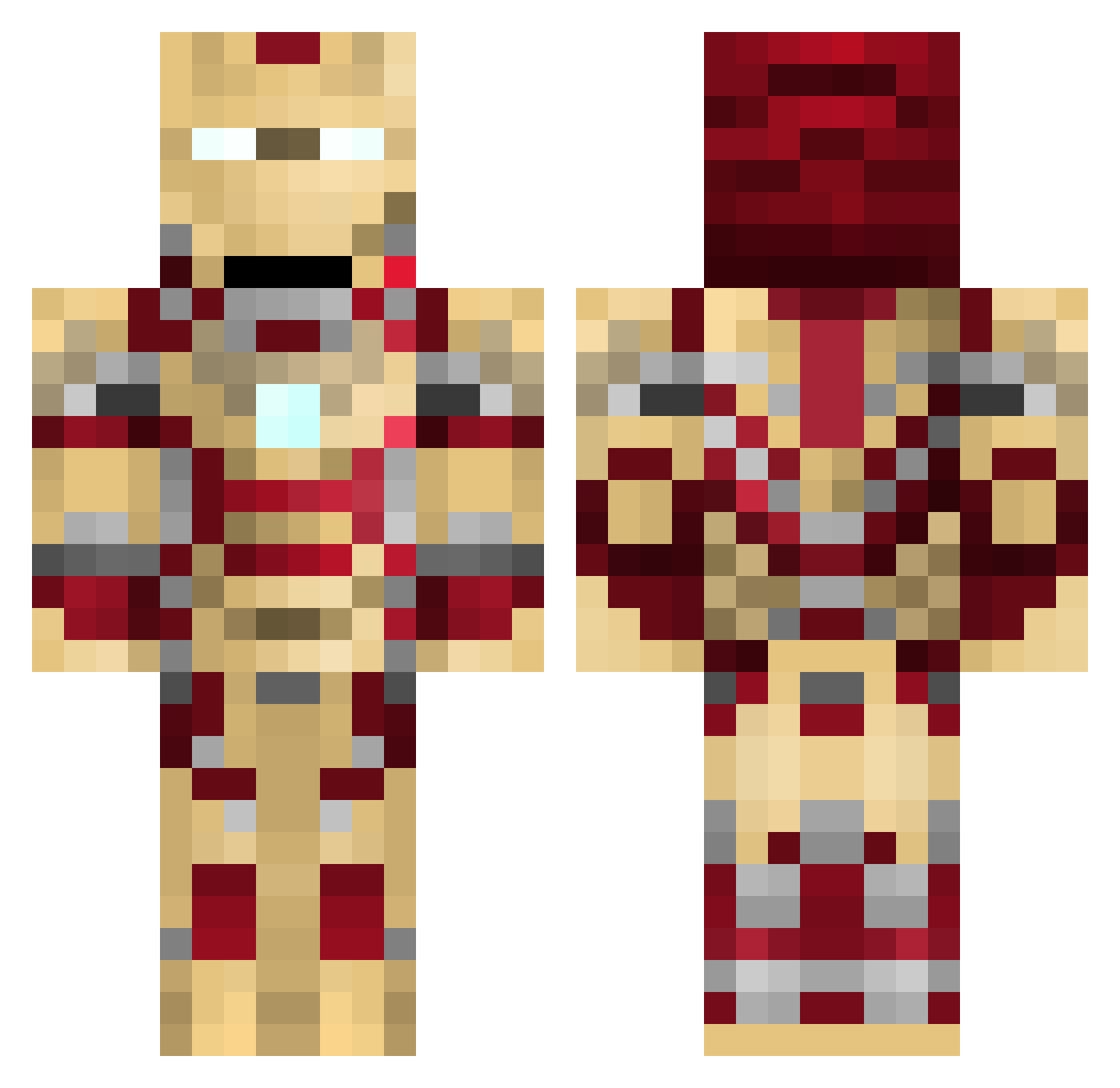 ScottySkywalker Minecraft skin, front and back view