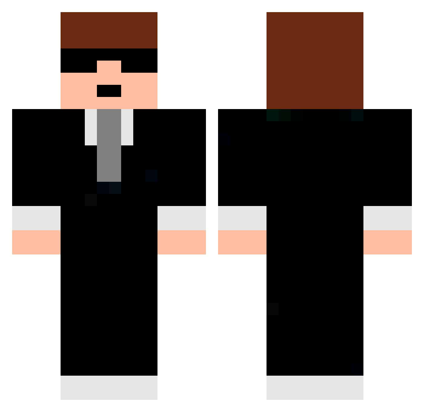 R0B3RTkfoo Minecraft skin, front and back view