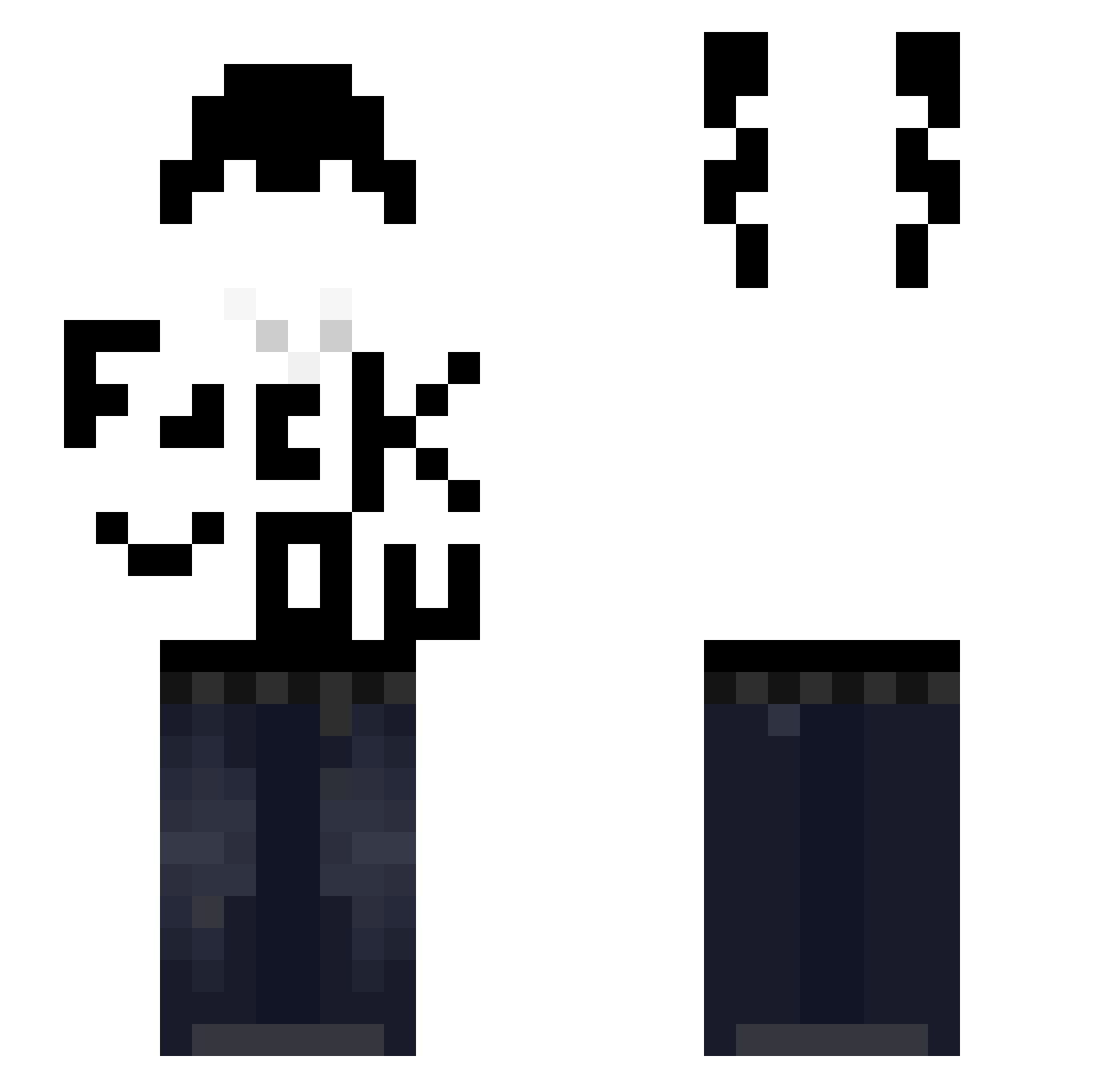 tag0097 Minecraft skin, front and back view