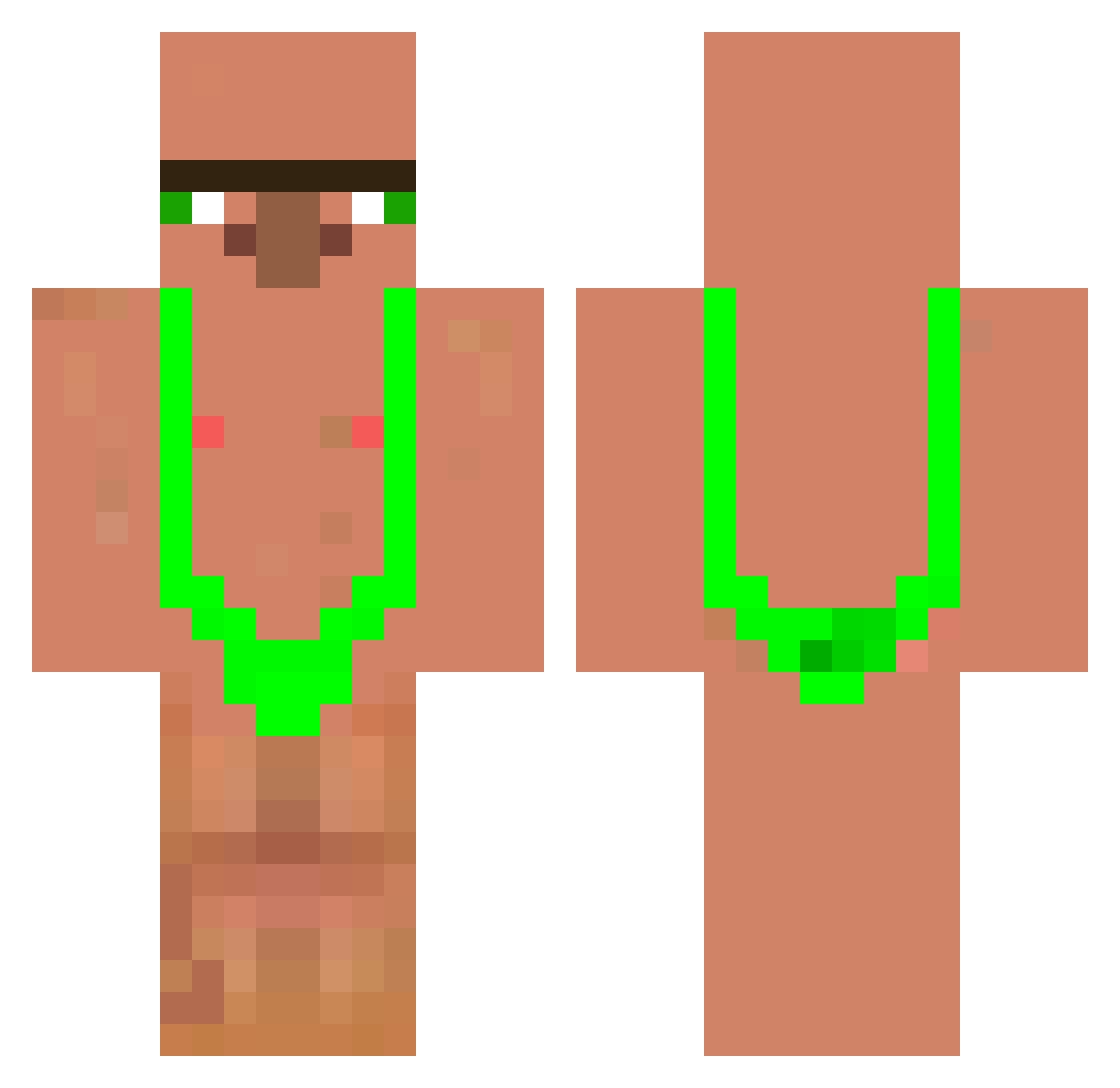 Buldoog32 Minecraft skin, front and back view