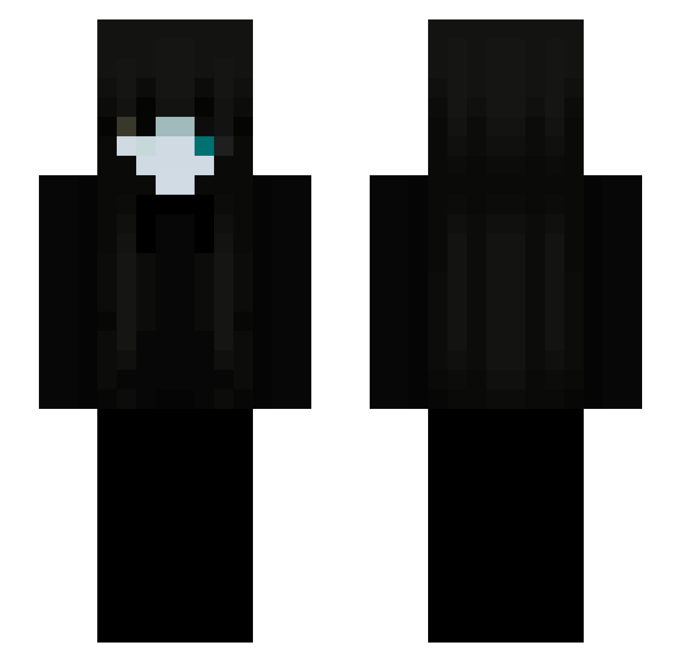 tierlistt Minecraft skin, front and back view