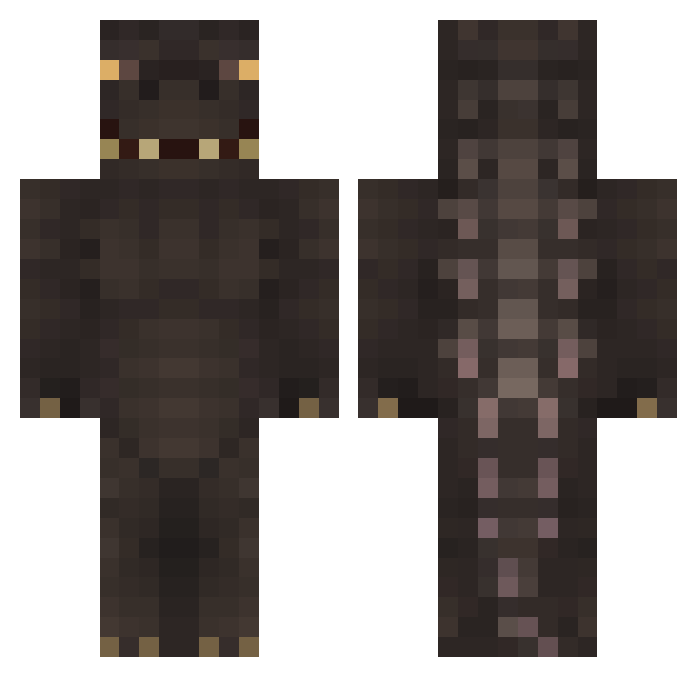 IGloomI Minecraft skin, front and back view