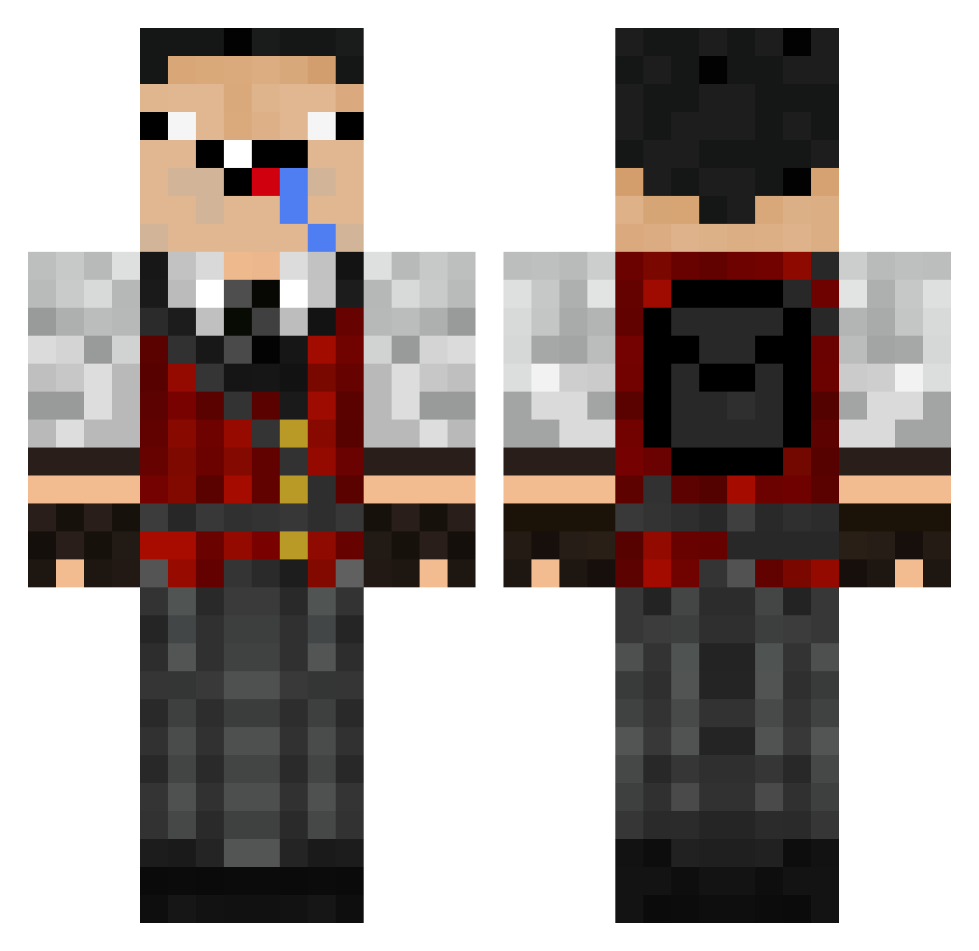 SuluPatates Minecraft skin, front and back view