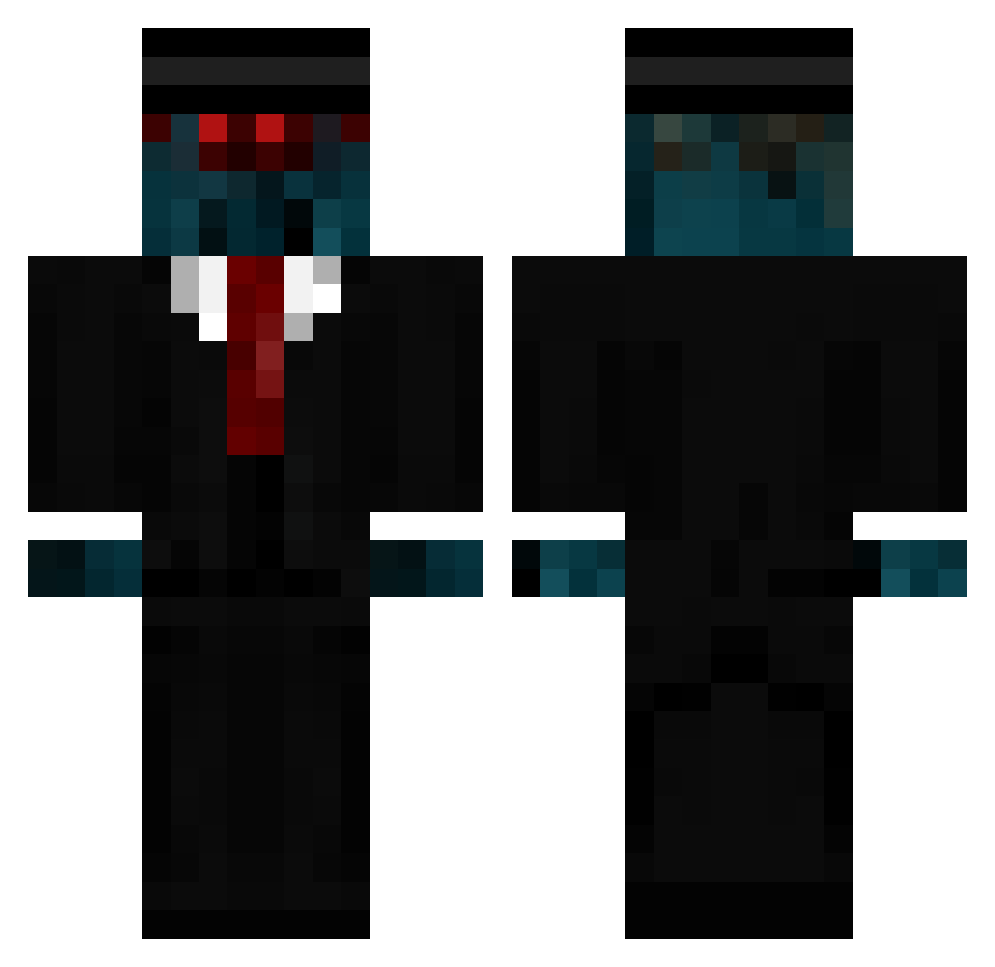 vbntx Minecraft skin, front and back view