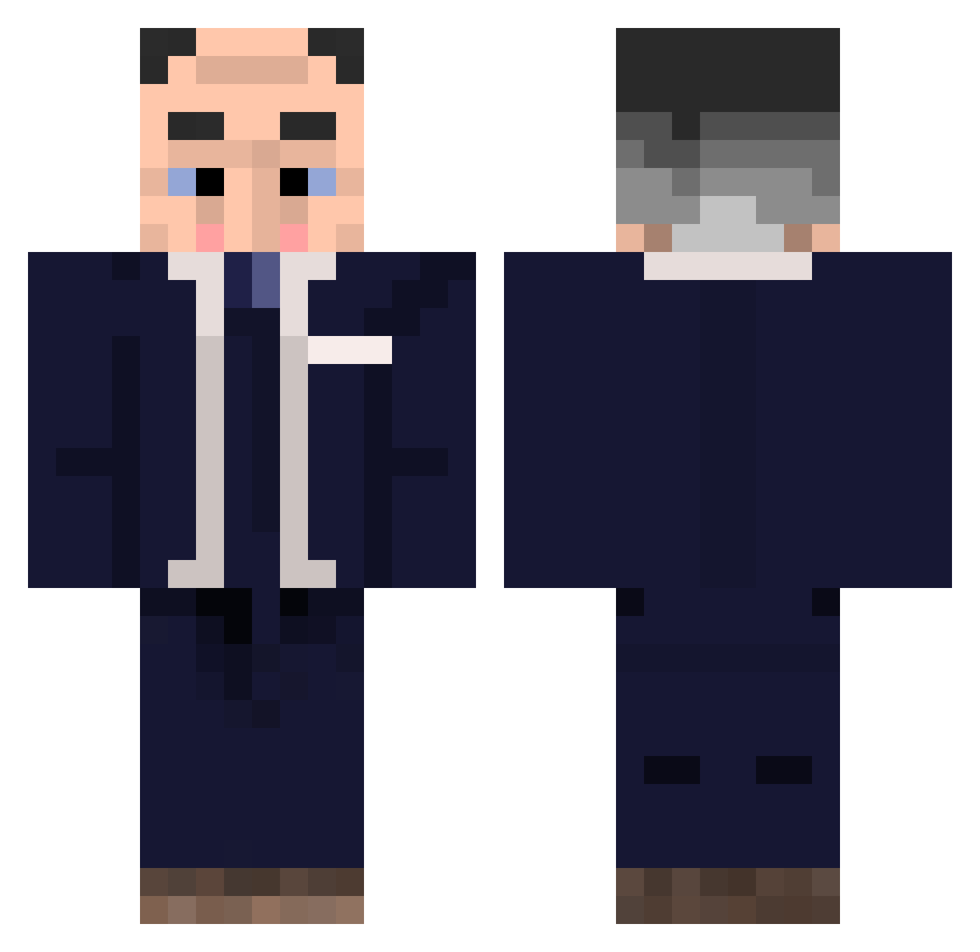 ultramad0l Minecraft skin, front and back view