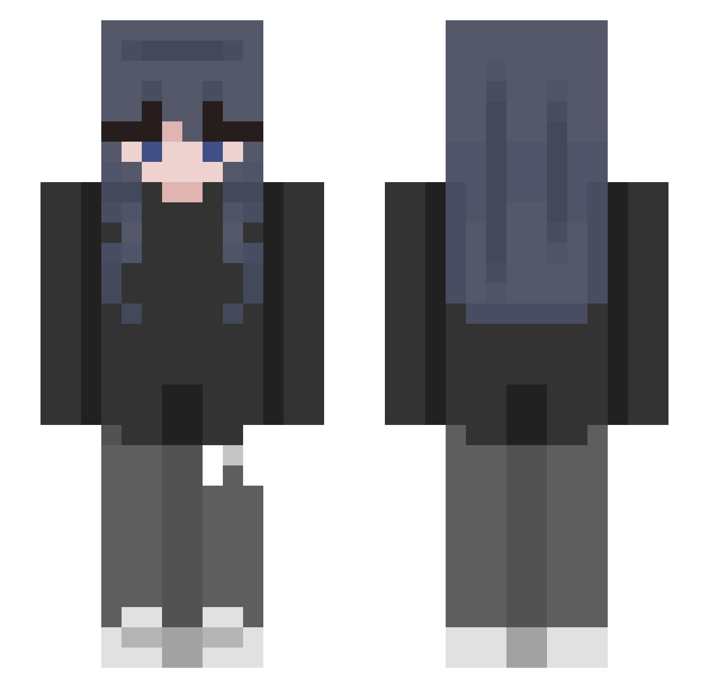 WindjuiceND Minecraft skin, front and back view