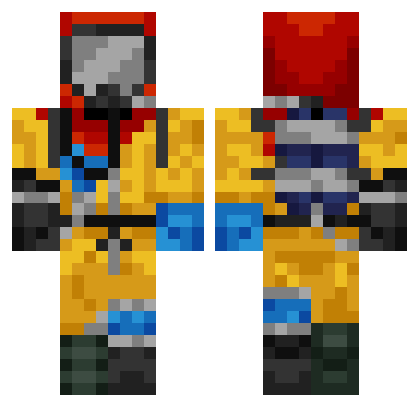 RicardoMilos5545 Minecraft skin, front and back view
