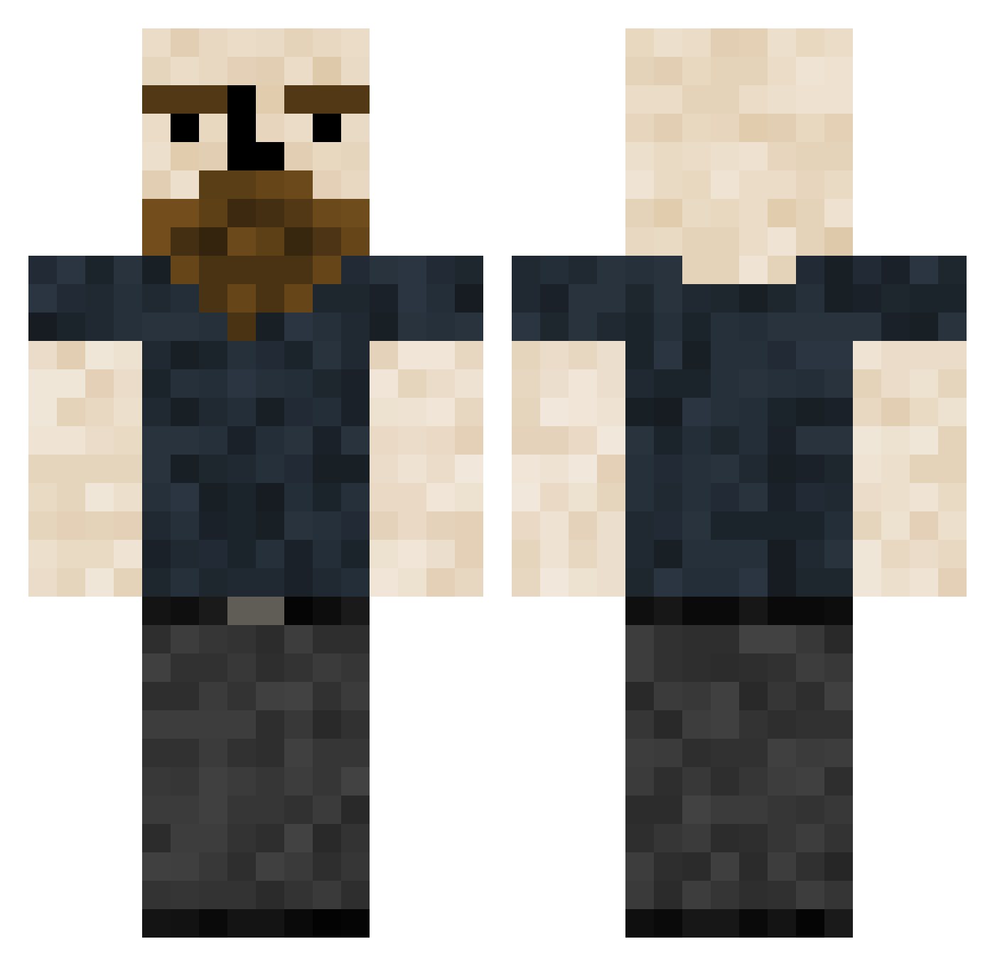 Gimdohyun_9989 Minecraft skin, front and back view
