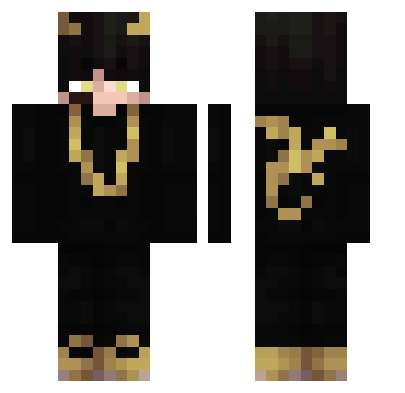 shadowmonarch9 Minecraft skin, front and back view