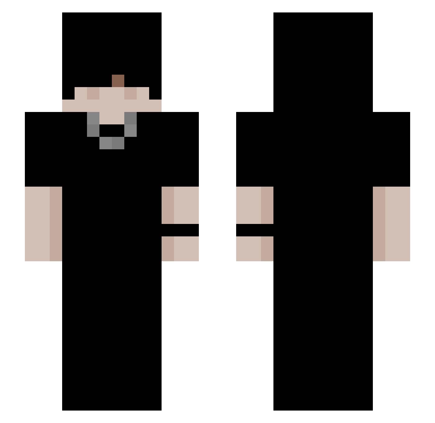 sleeperkev Minecraft skin, front and back view