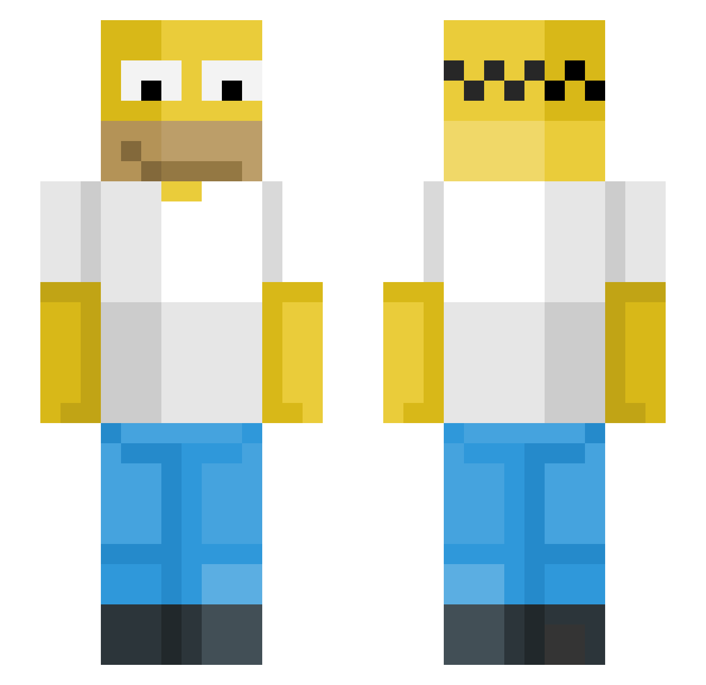 SwettiSpaghettii Minecraft skin, front and back view