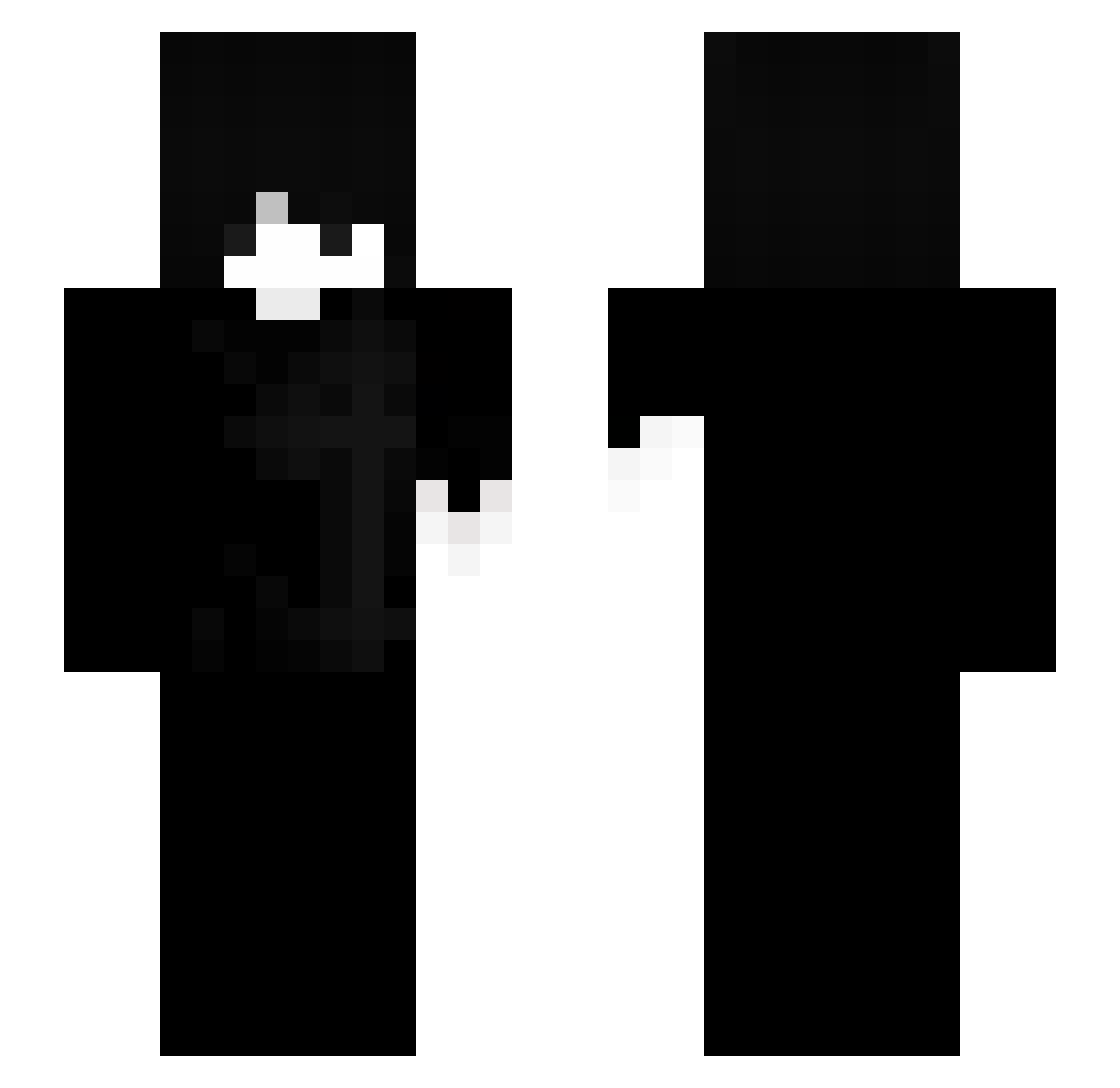 Hxyistuff Minecraft skin, front and back view