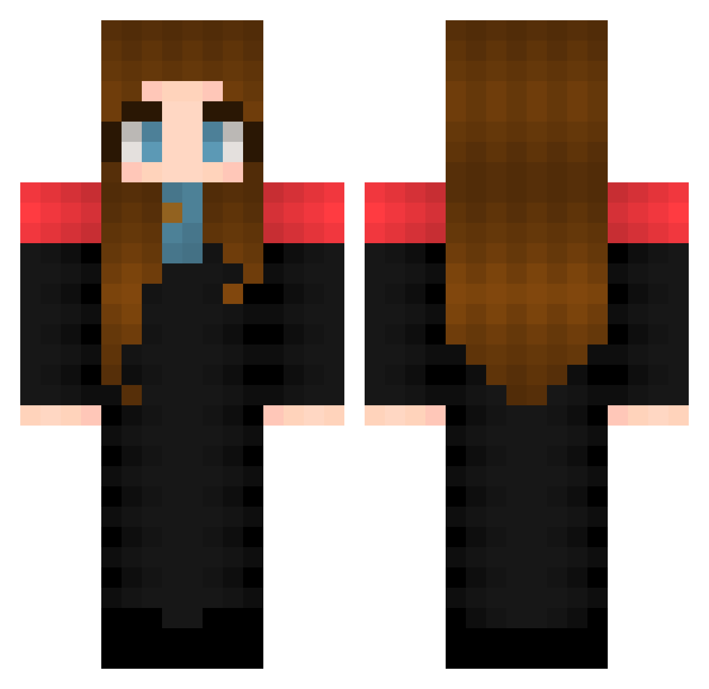 JalliTeHope Minecraft skin, front and back view