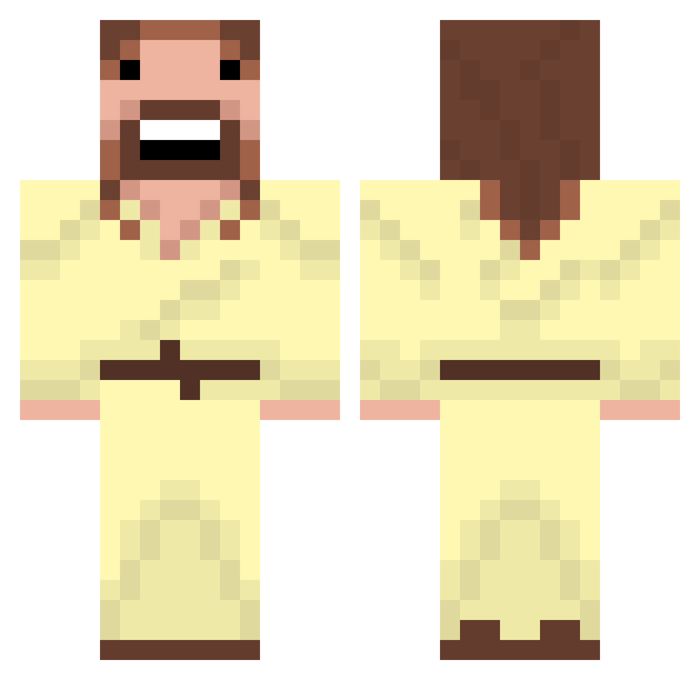 DonPeppi Minecraft skin, front and back view