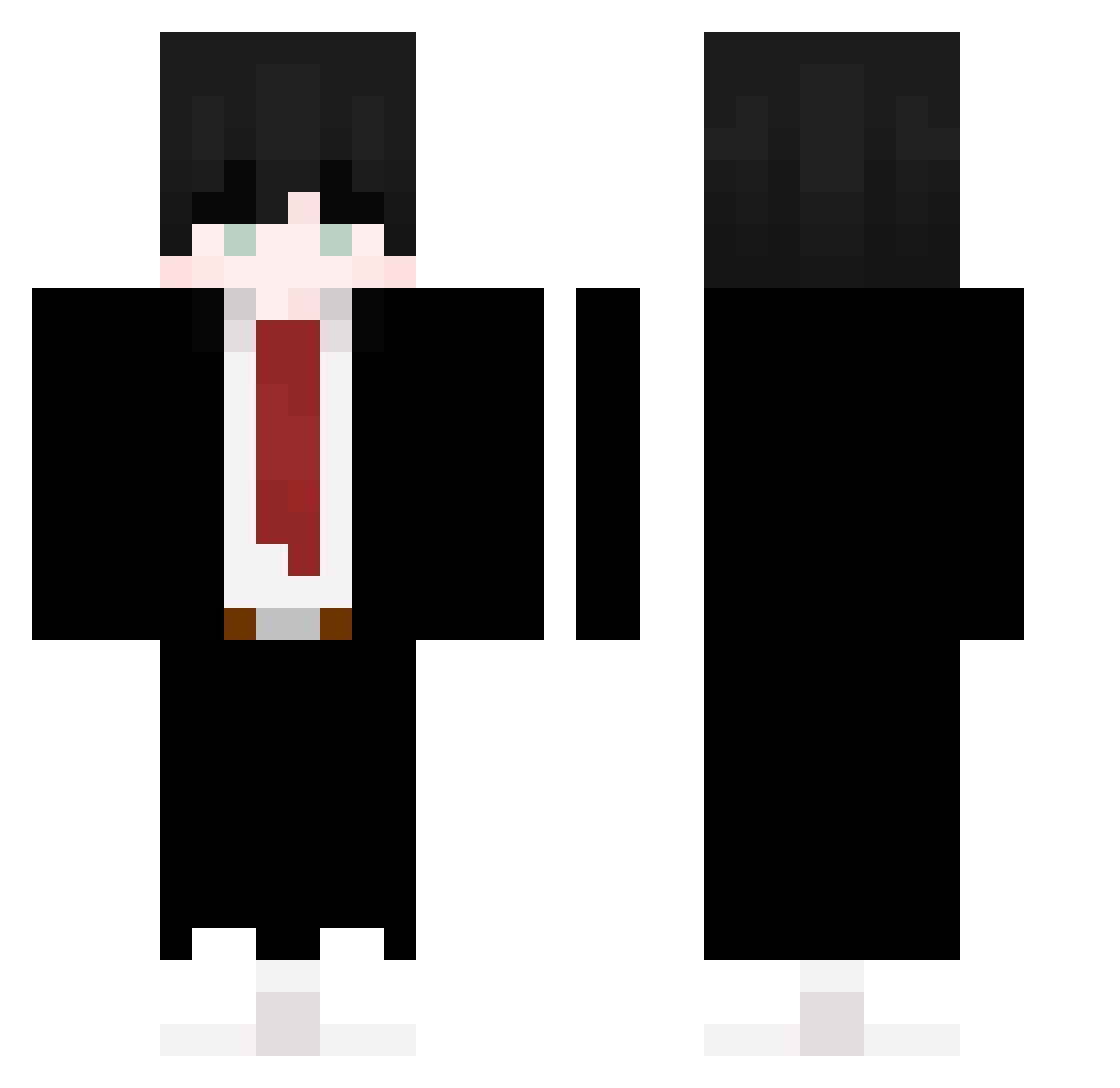 1metan1 Minecraft skin, front and back view