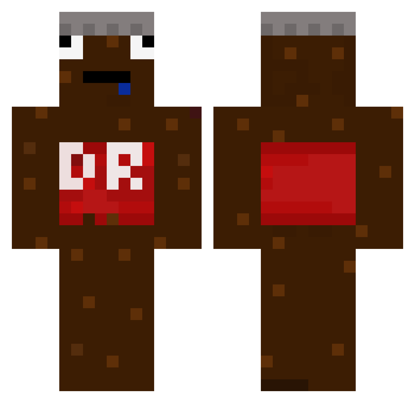 MrPepper593 Minecraft skin, front and back view