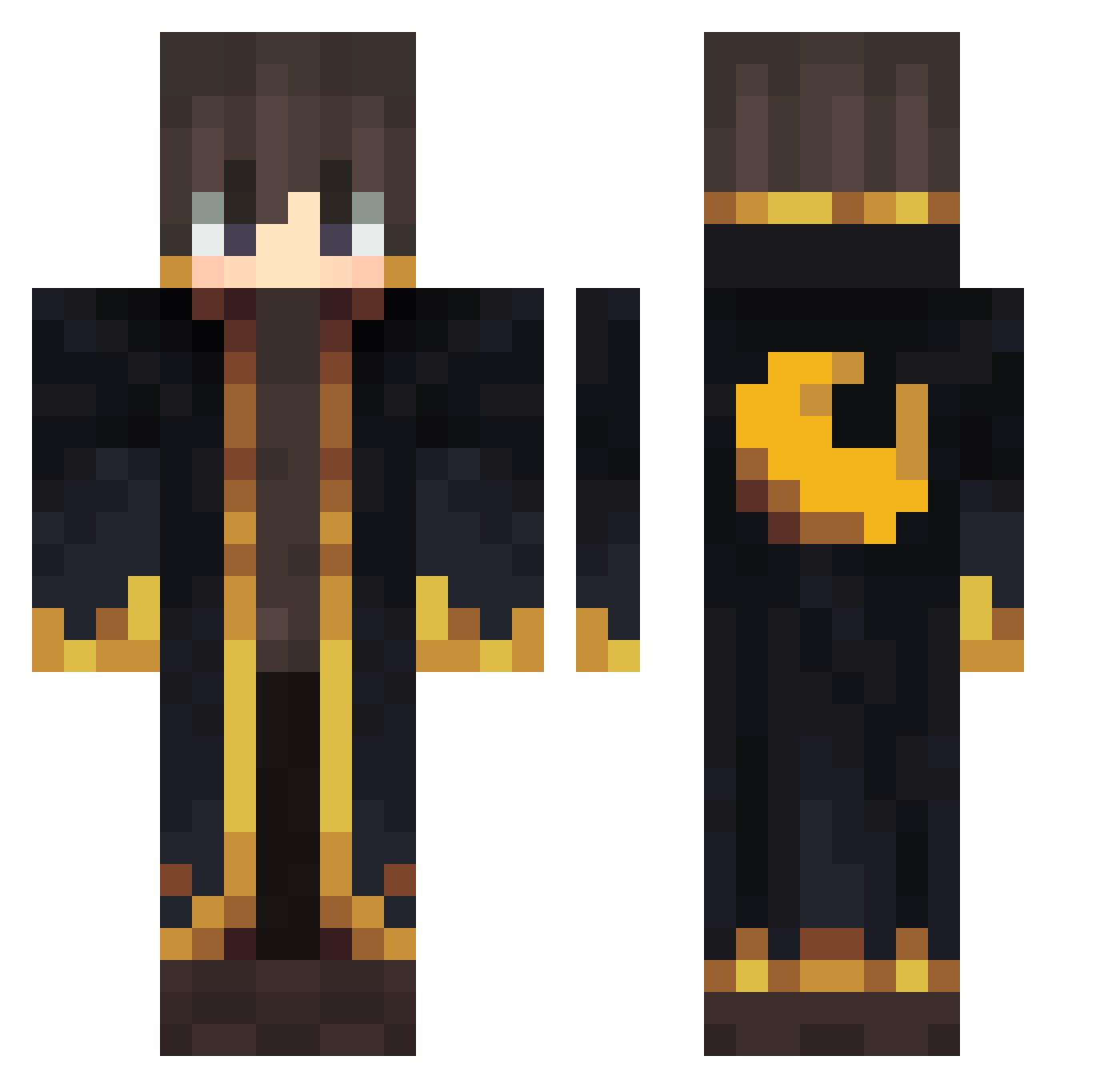 FIKIR0 Minecraft skin, front and back view