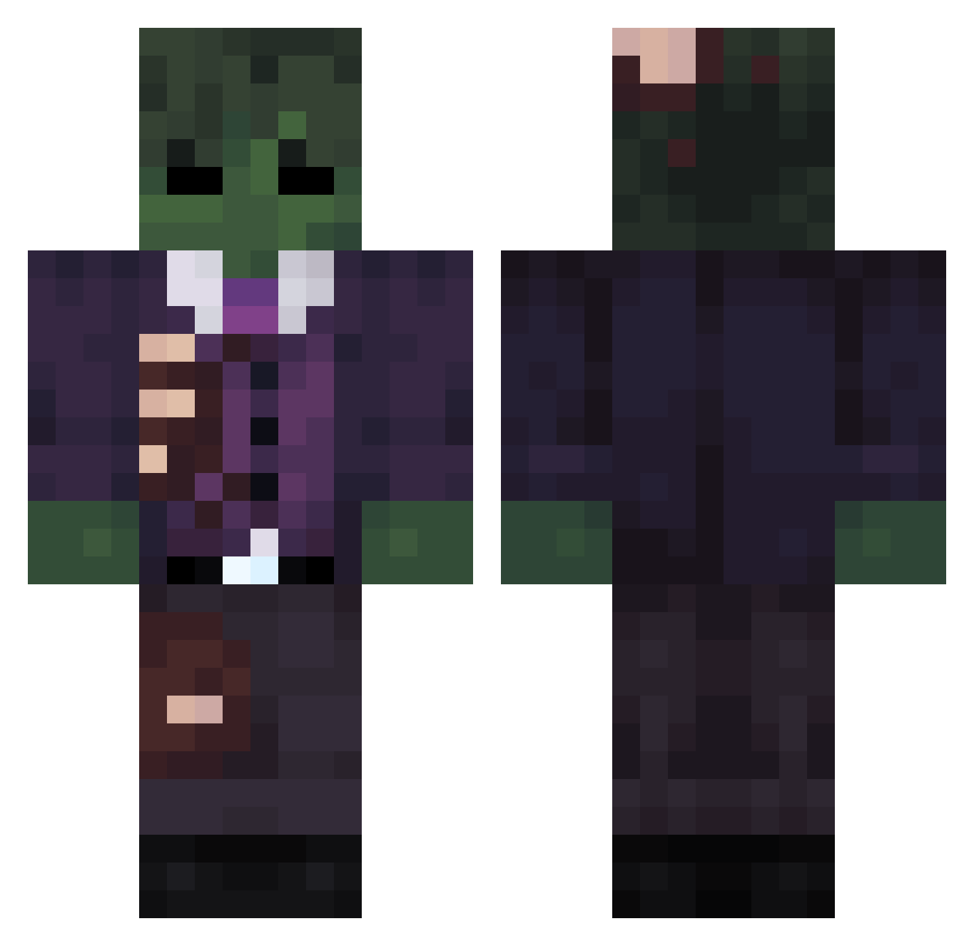 ab0c Minecraft skin, front and back view