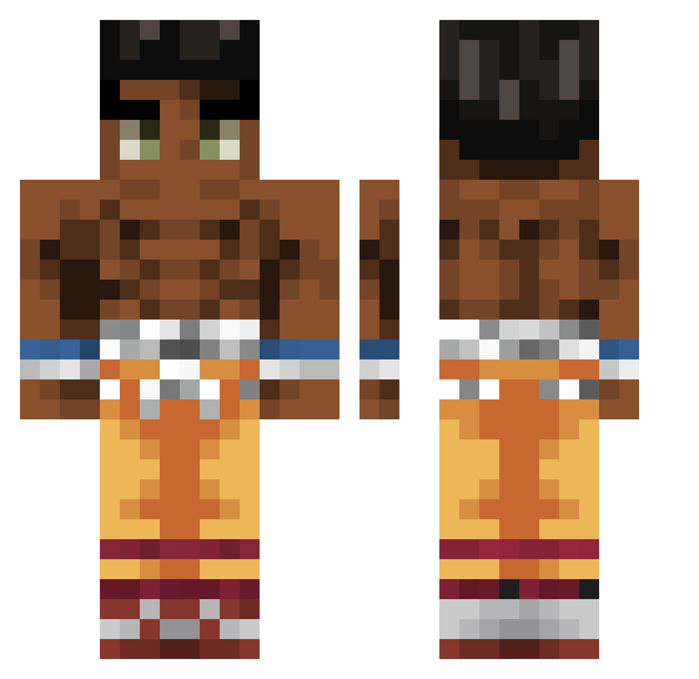 Yukeera Minecraft skin, front and back view