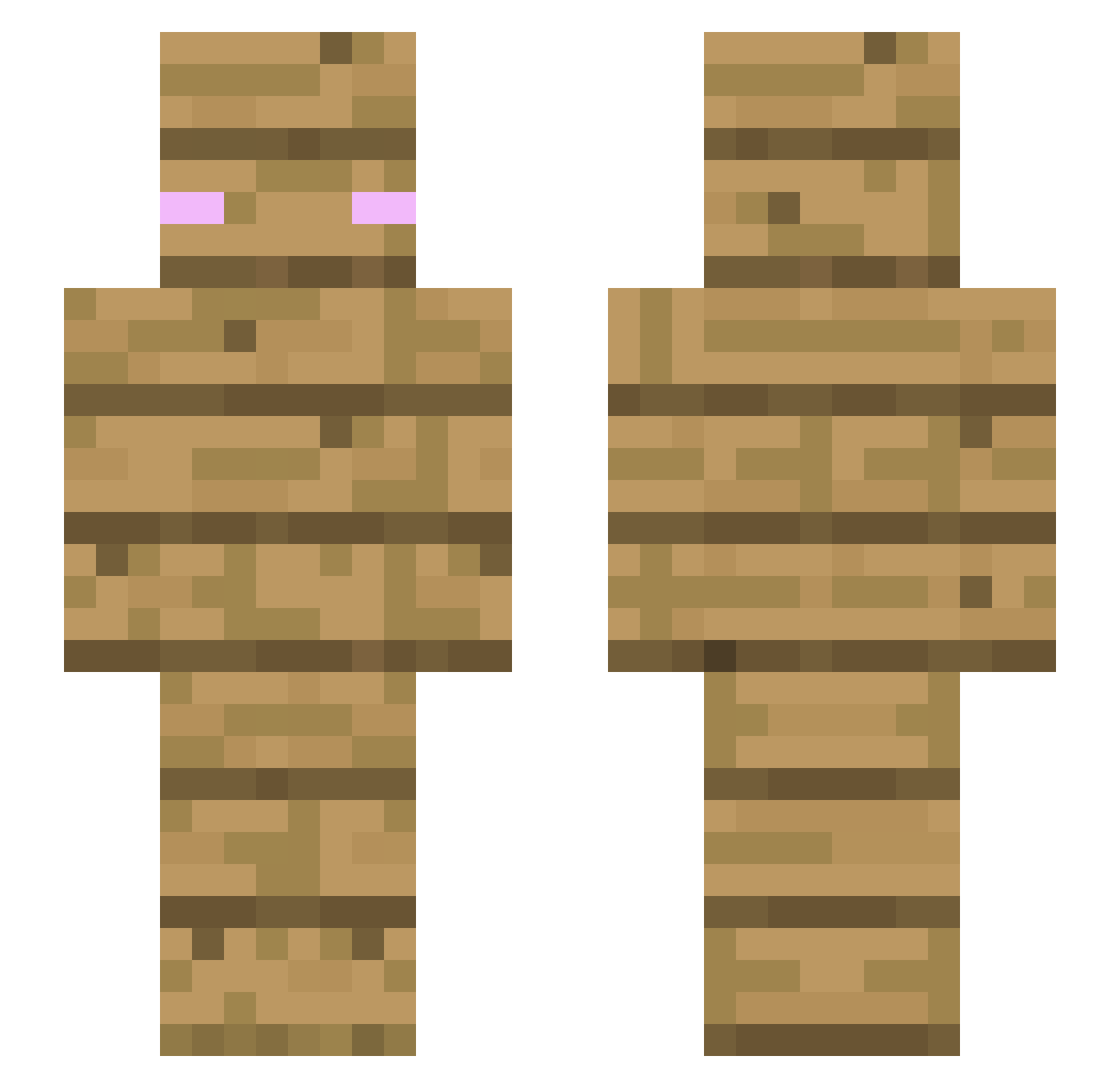 PooMuu Minecraft skin, front and back view