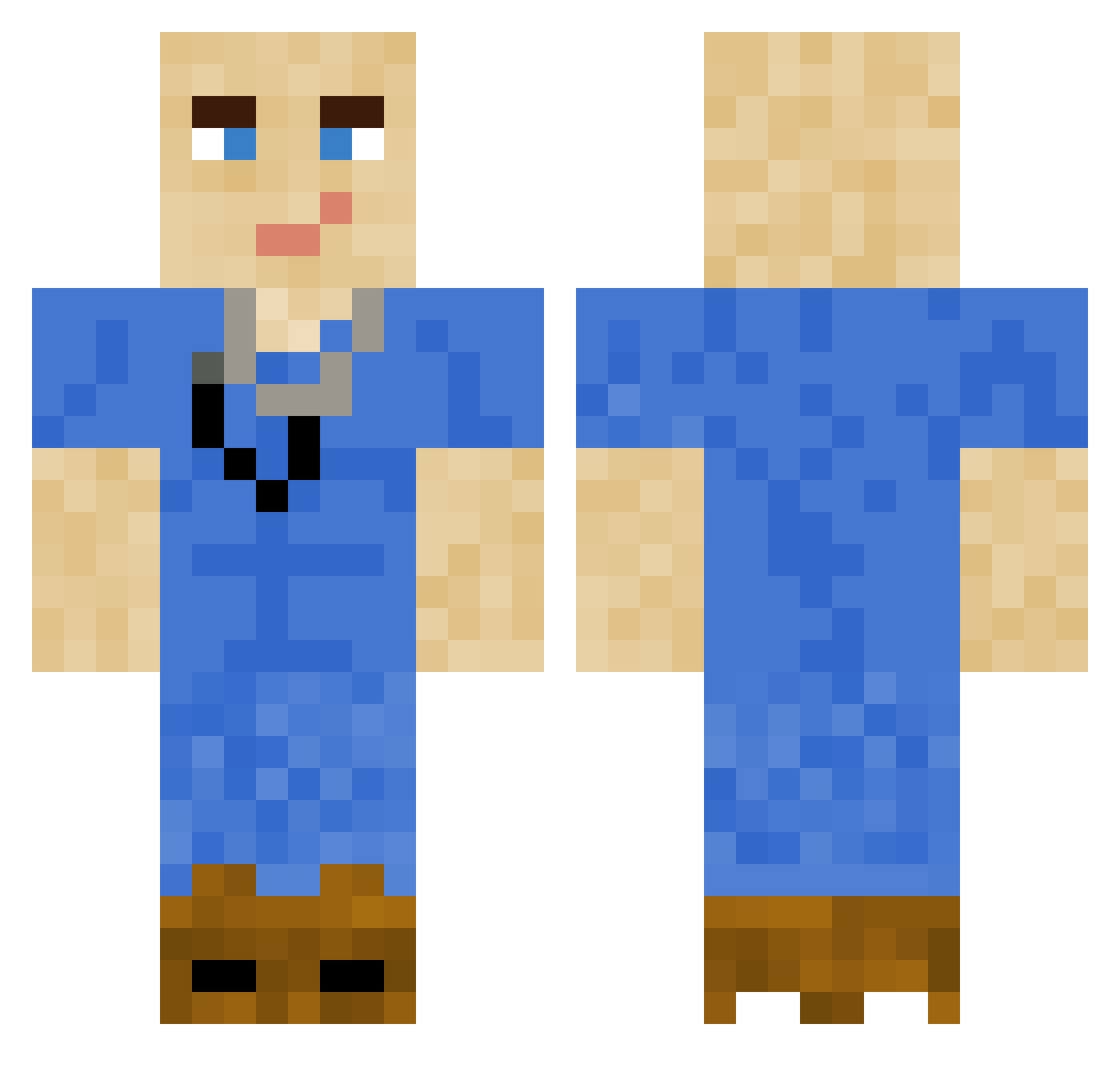 haslerka_ Minecraft skin, front and back view