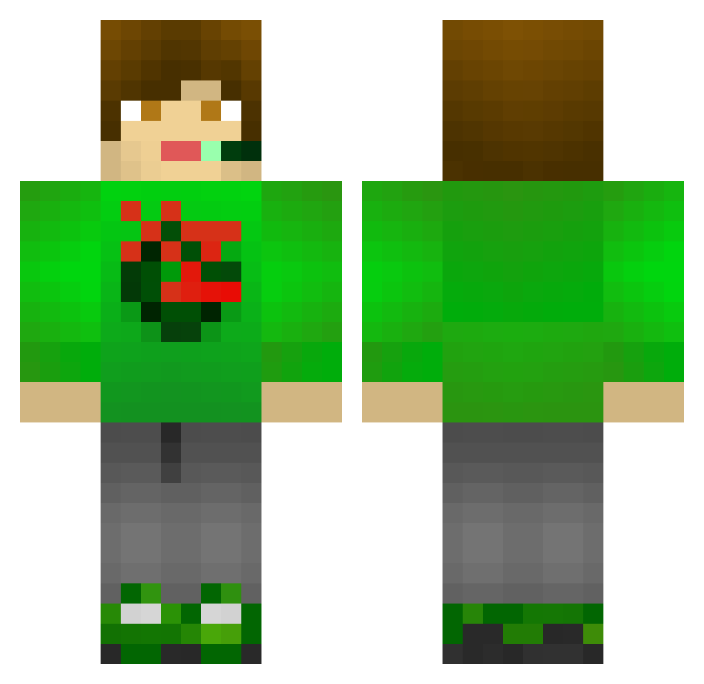 xxstevezz Minecraft skin, front and back view