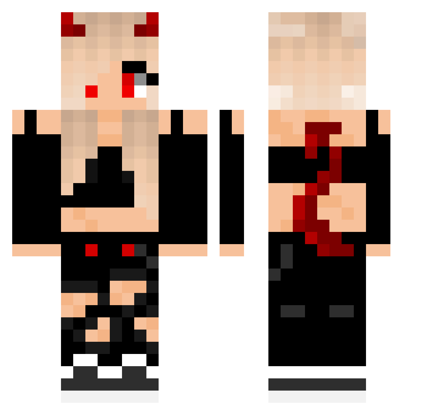 Wealthful Minecraft skin, front and back view