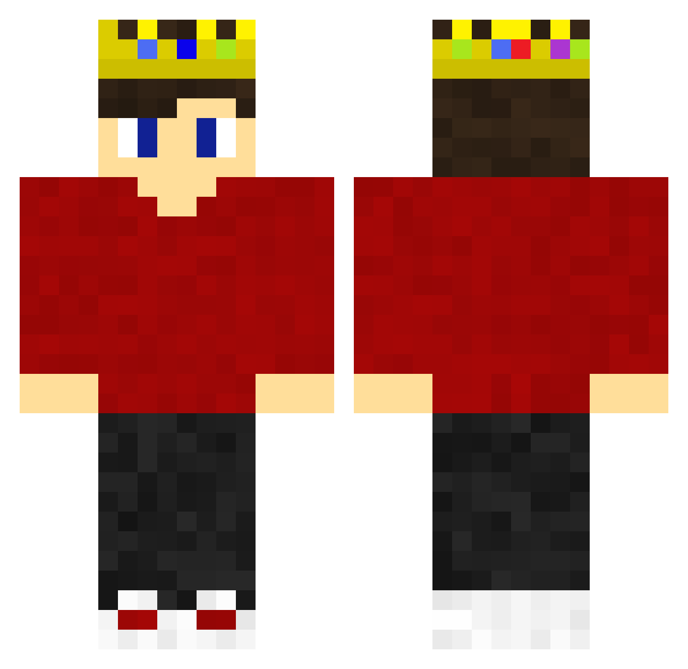 Thunder_Zach Minecraft skin, front and back view