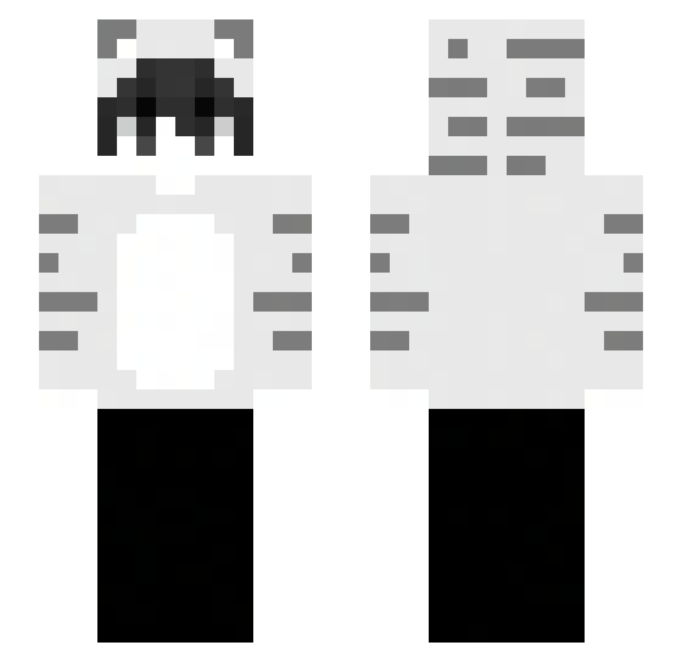 whaswag Minecraft skin, front and back view