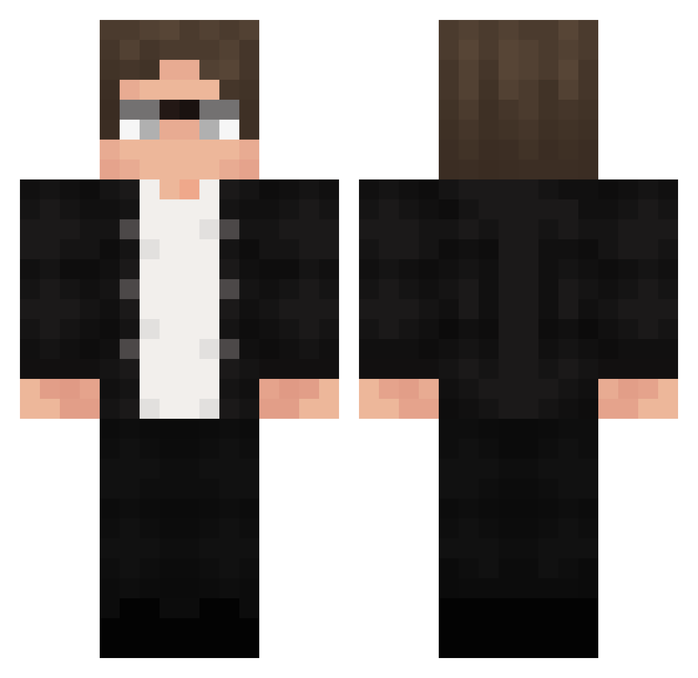 _Mishanya Minecraft skin, front and back view