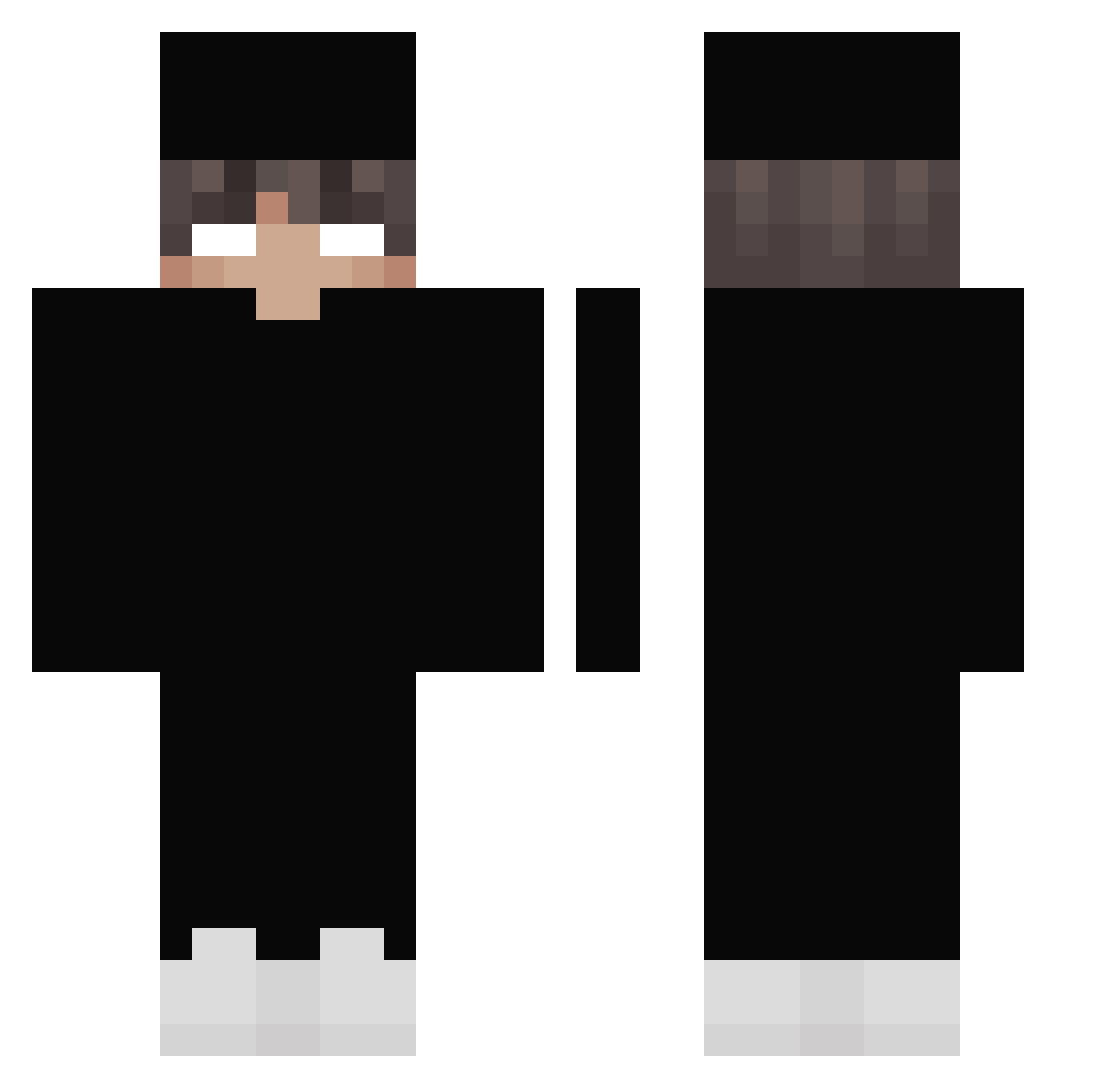 wilur Minecraft skin, front and back view