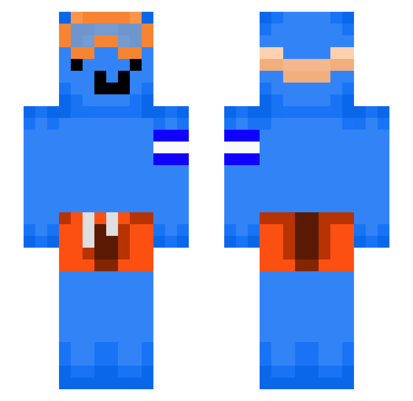 zerzerASQF Minecraft skin, front and back view
