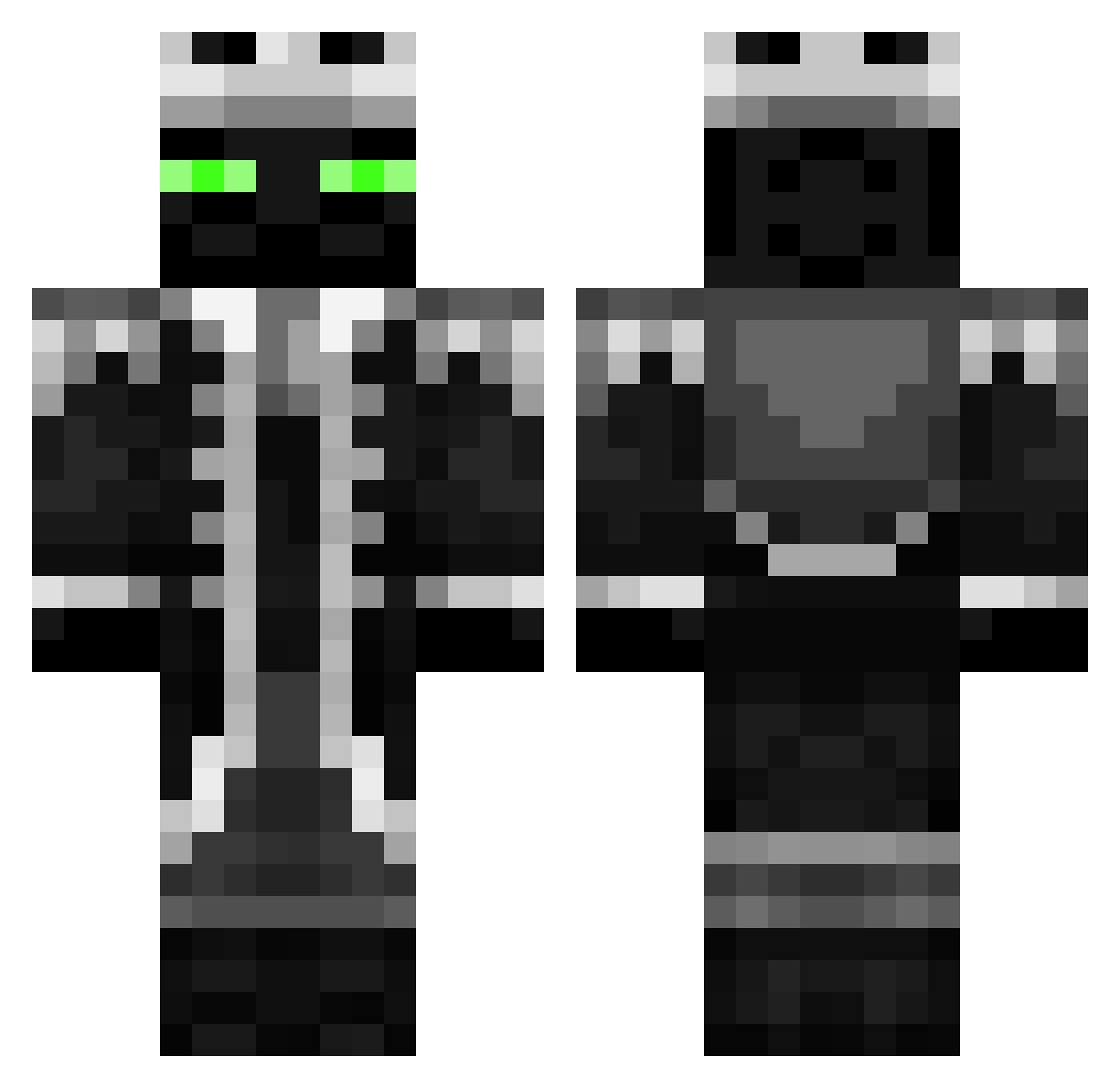 Zhenkov Minecraft skin, front and back view