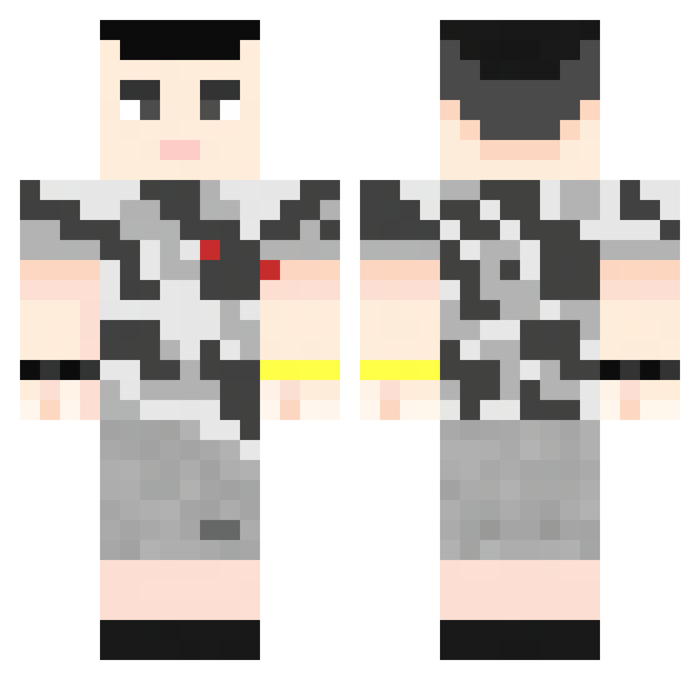Ralamouk Minecraft skin, front and back view