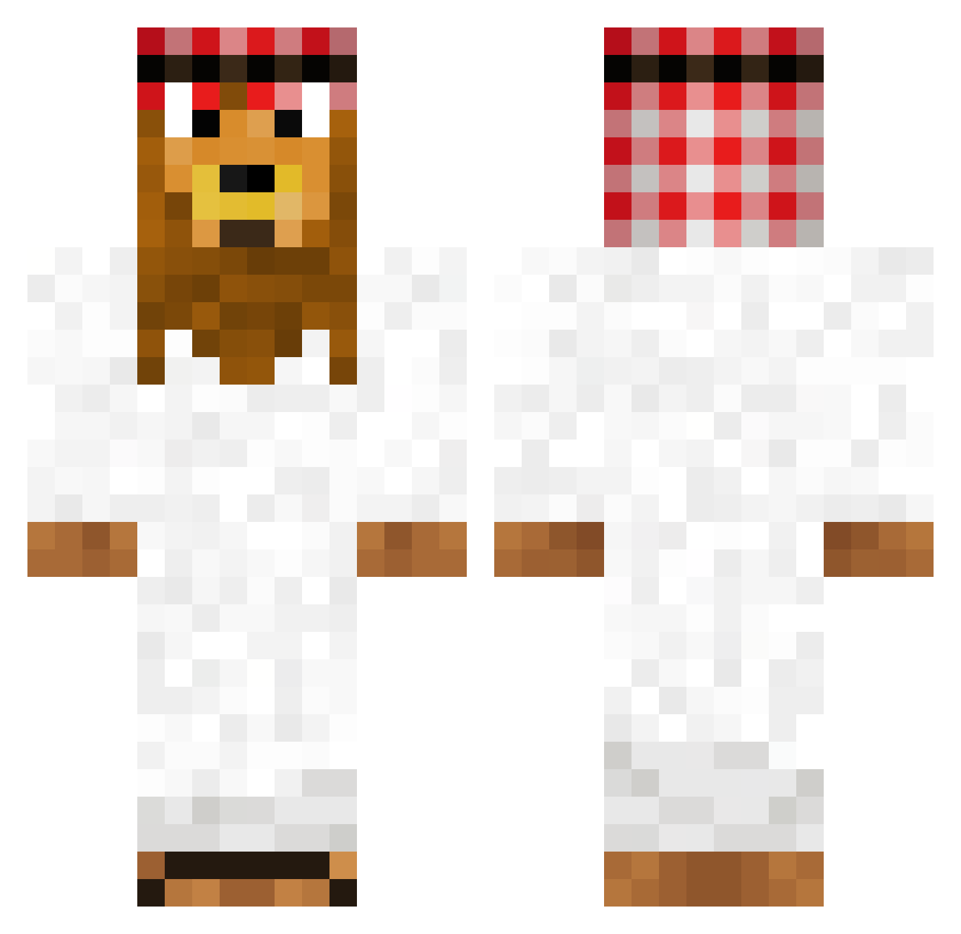 O_tto Minecraft skin, front and back view