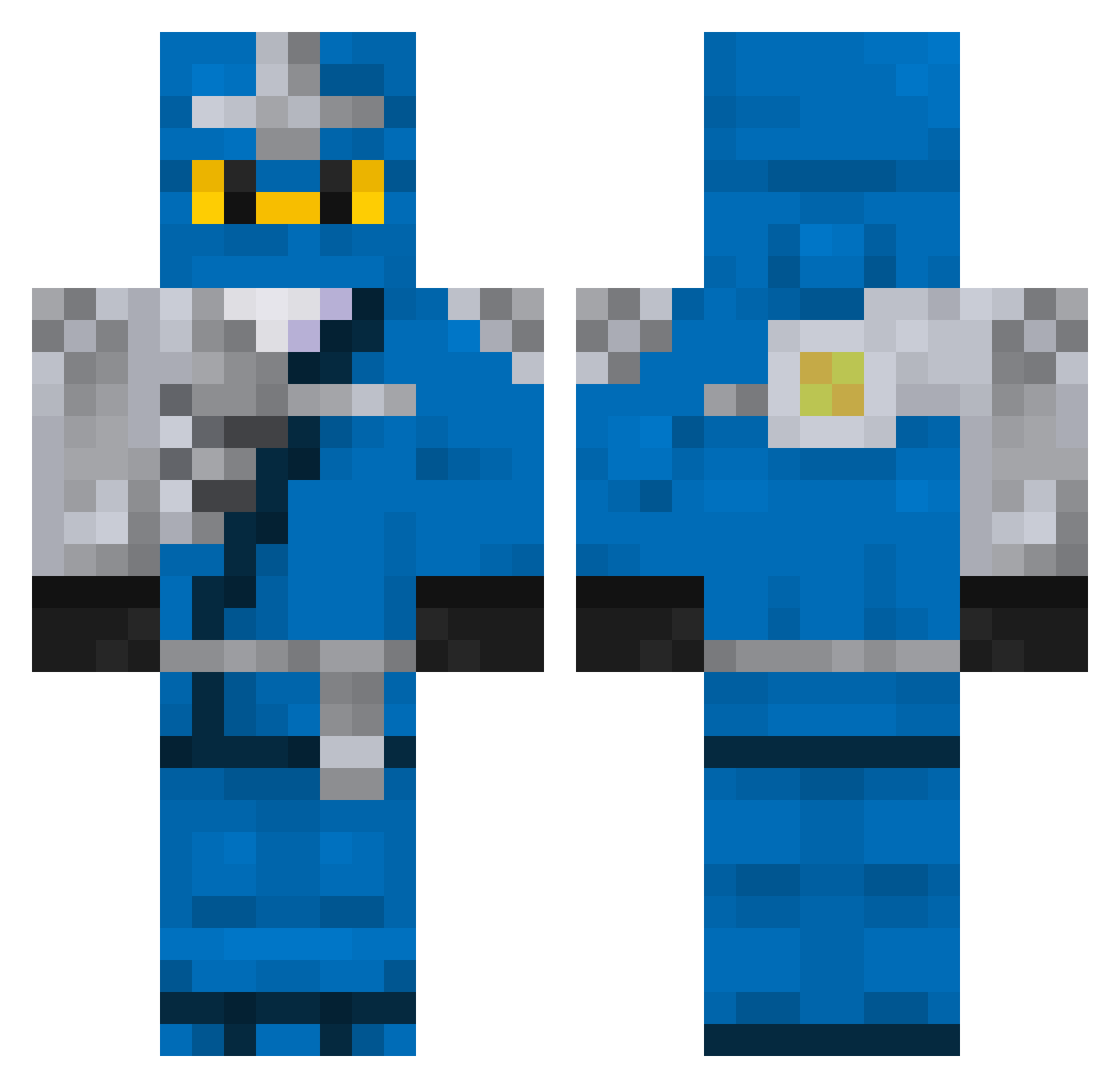 mxntty Minecraft skin, front and back view