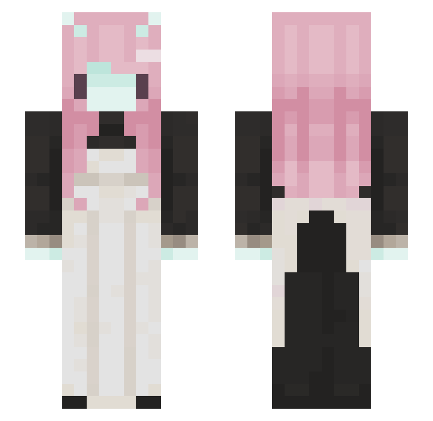 zytria Minecraft skin, front and back view