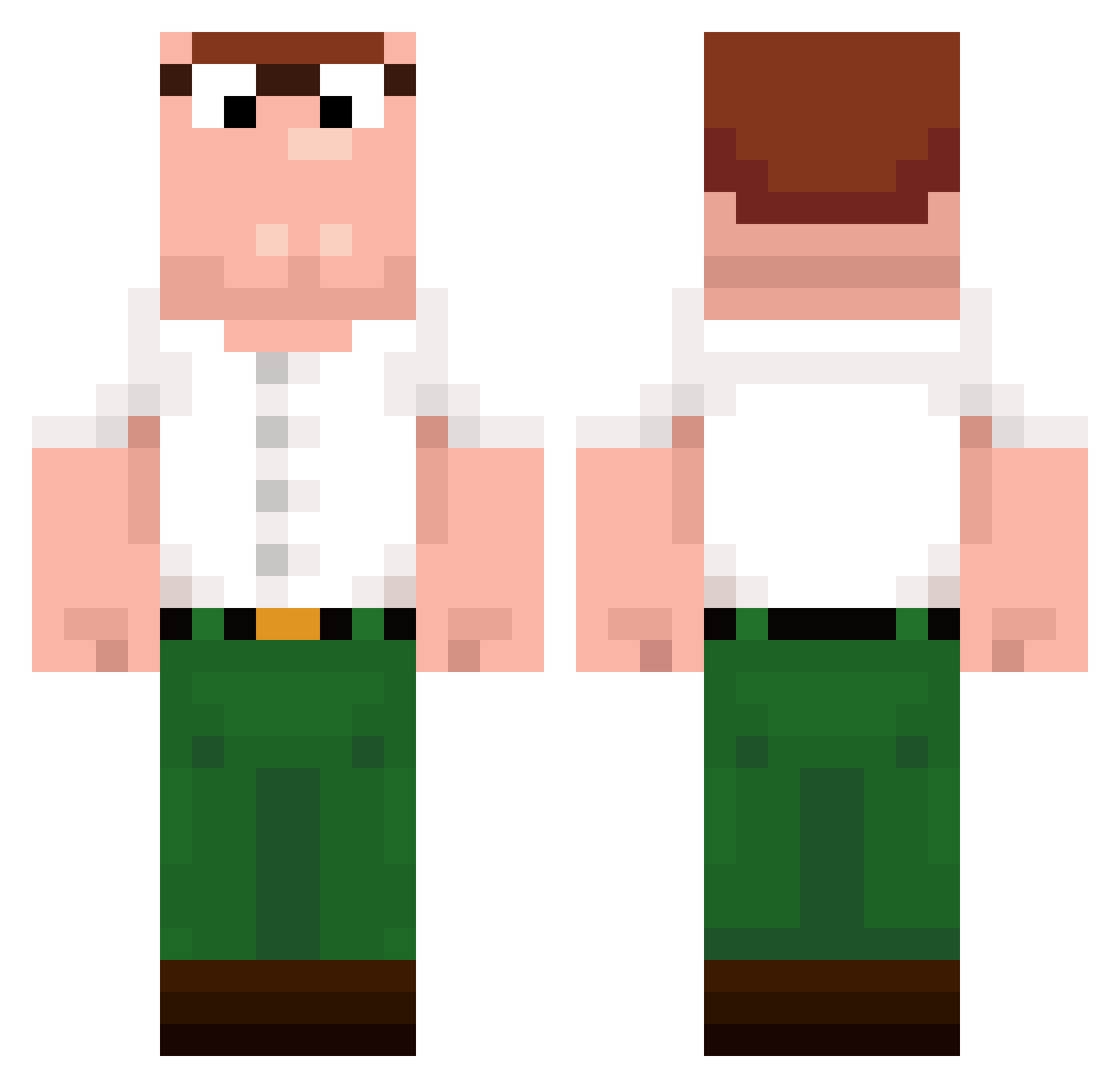 IgnGriffin Minecraft skin, front and back view