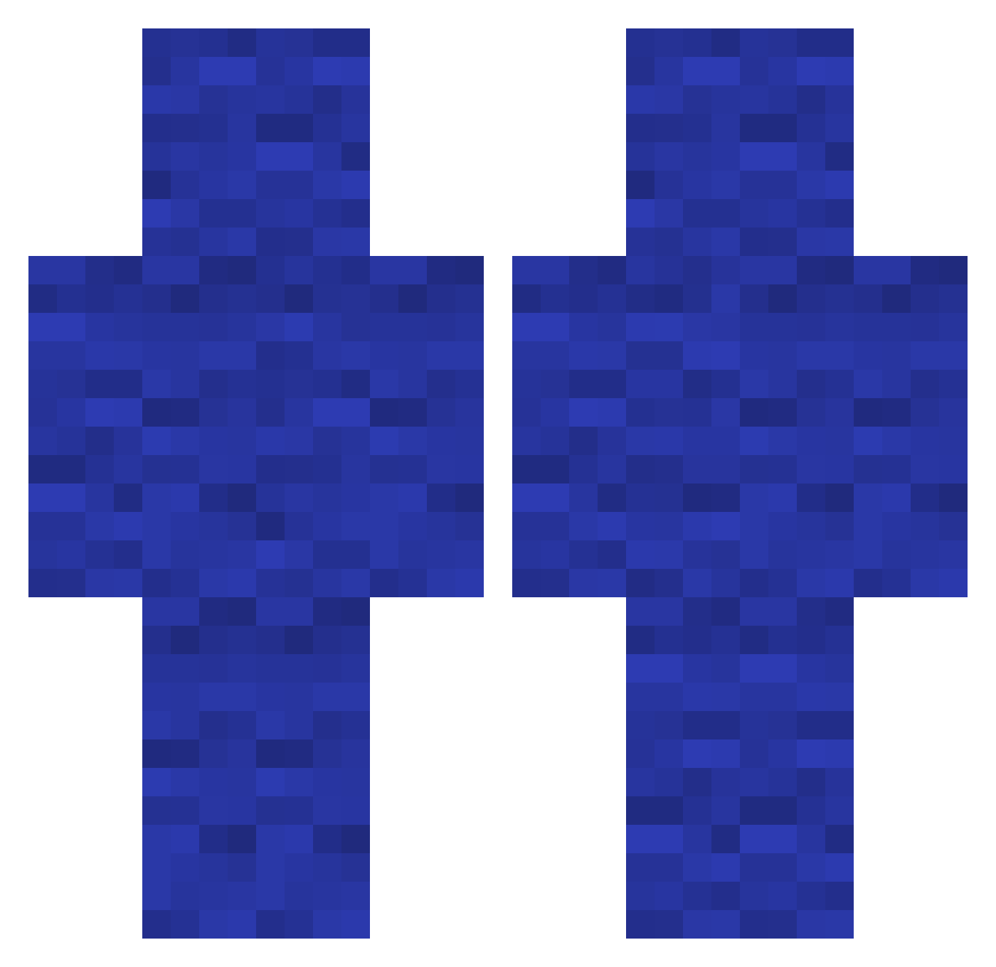 Whir Minecraft skin, front and back view