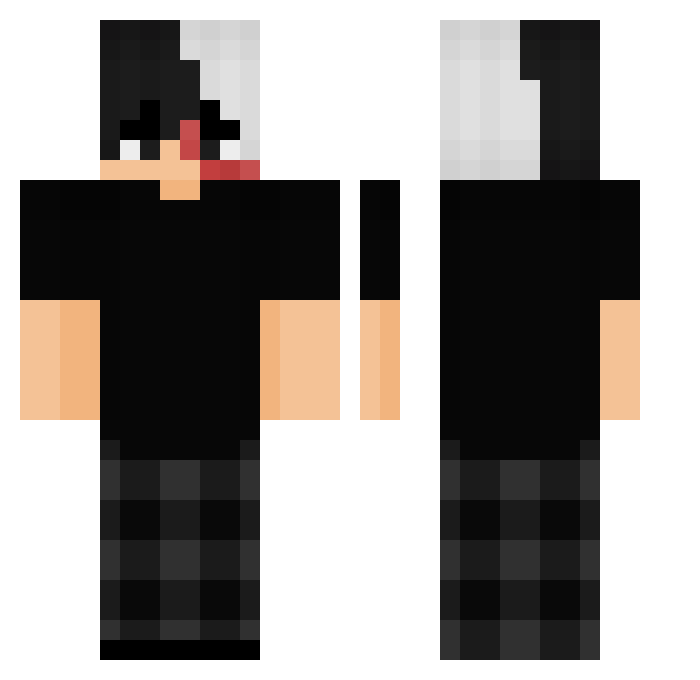 Basso84 Minecraft skin, front and back view